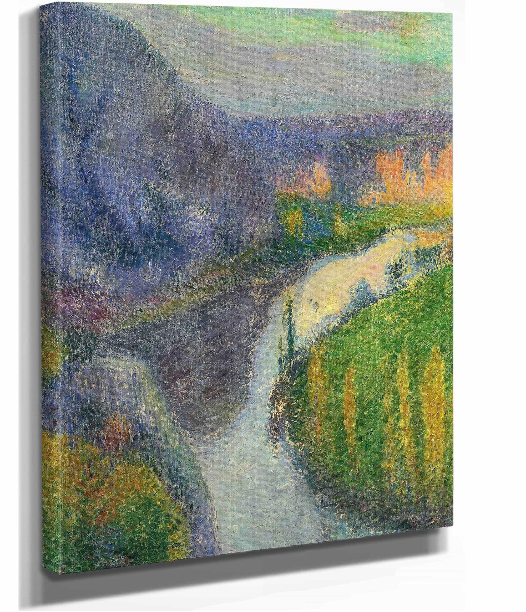 La Vallee Du Lot Pres De Saint Cirq Lapopie by Henri Martin - Image 2