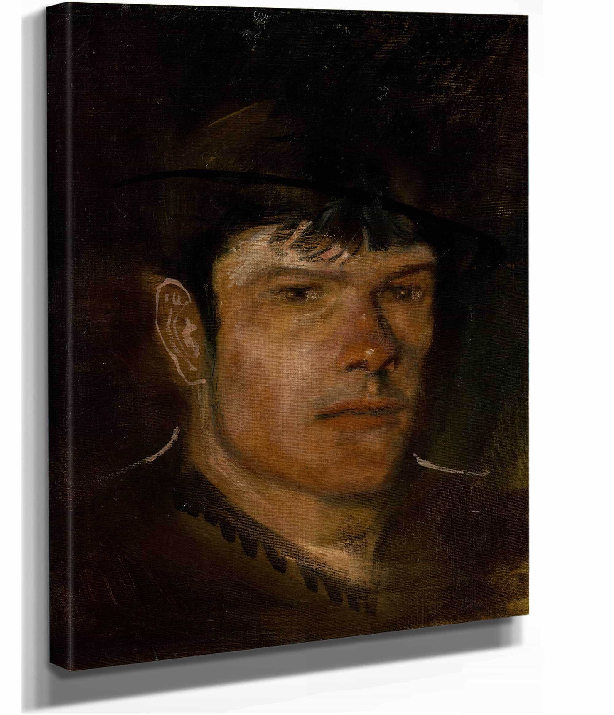 Lad With A Large Ear And A Small Hat   by Ladislav Mednyanszky - Image 2