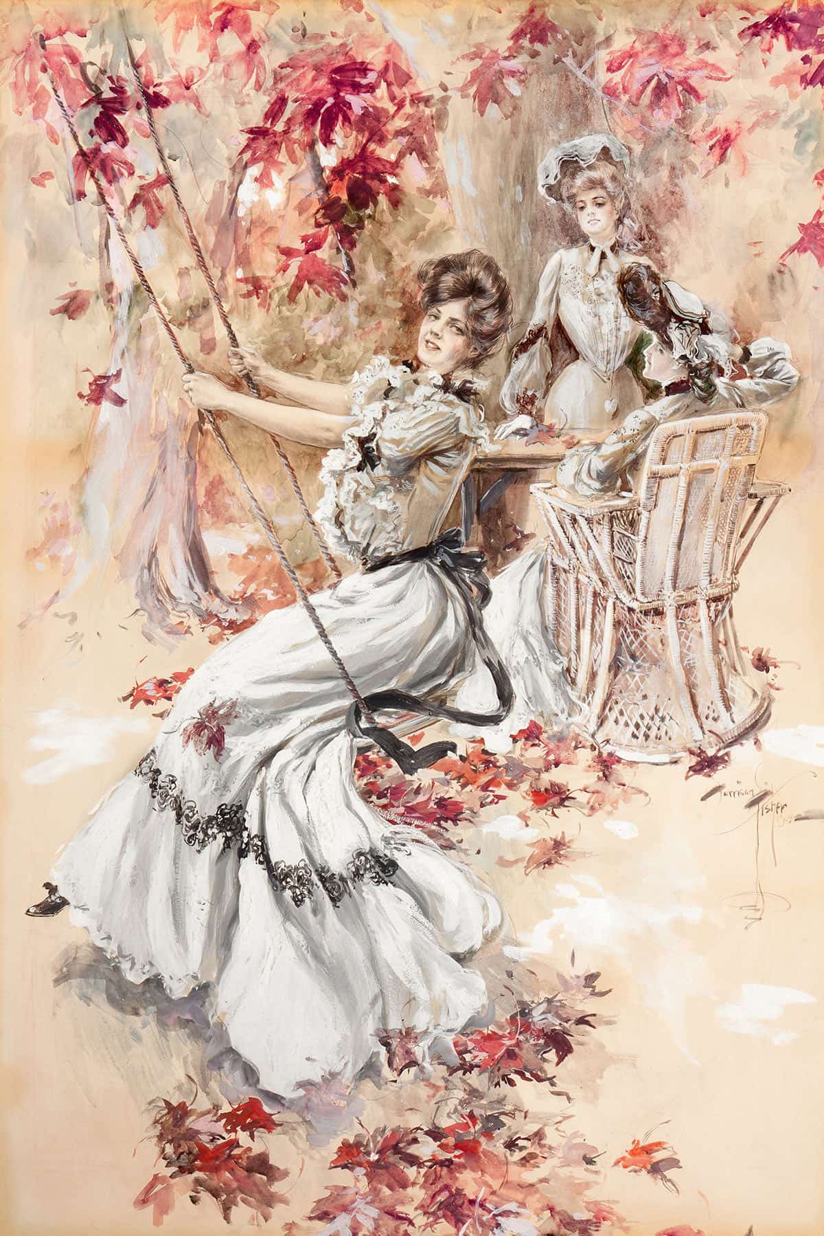 Ladies In The Park by Harrison Fisher - Image 3