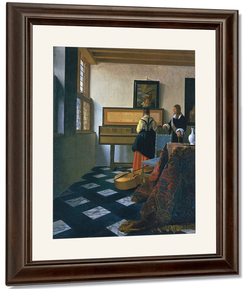 Lady At The Virginals With A Gentleman 1660 By Johannes Vermeer - Image 4