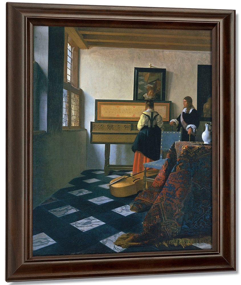 Lady At The Virginals With A Gentleman 1660 By Johannes Vermeer - Image 5
