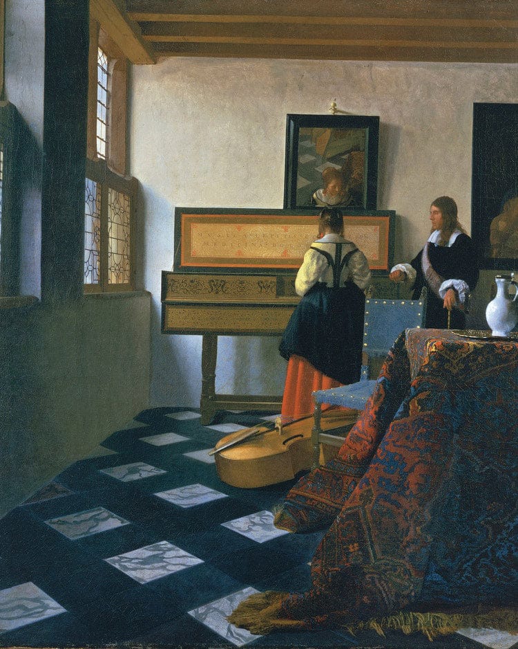 Lady At The Virginals With A Gentleman 1660 By Johannes Vermeer - Image 6