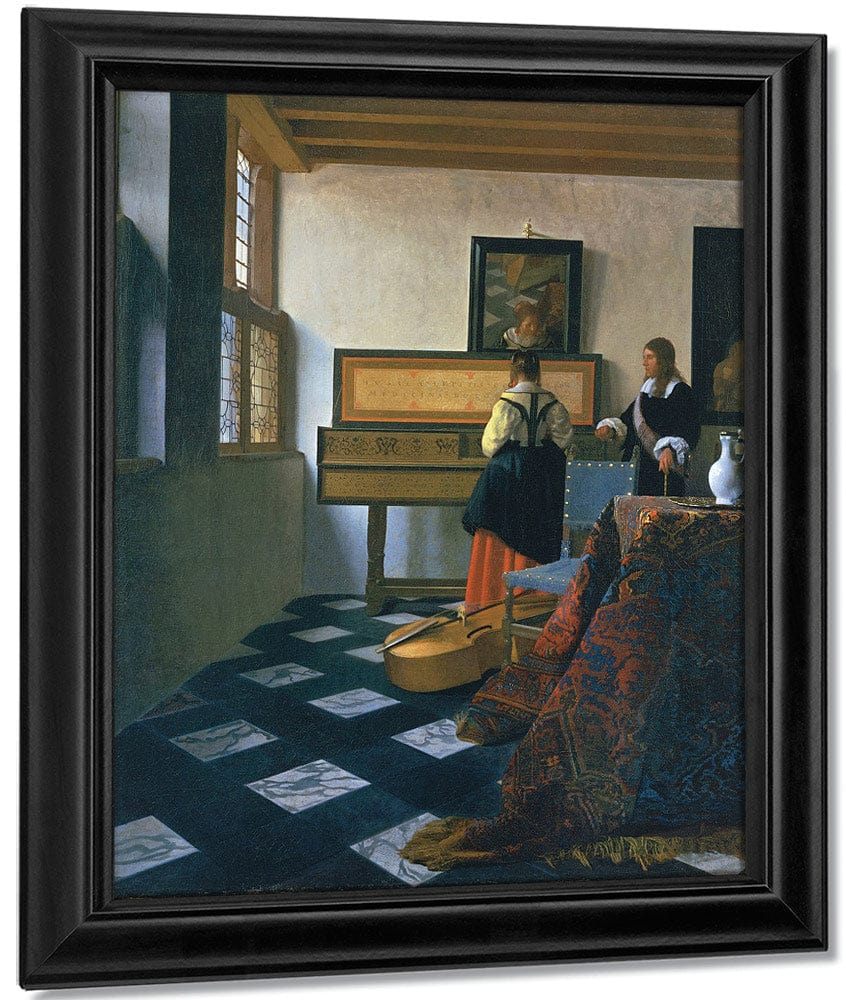 Lady At The Virginals With A Gentleman 1660 By Johannes Vermeer - Image 7