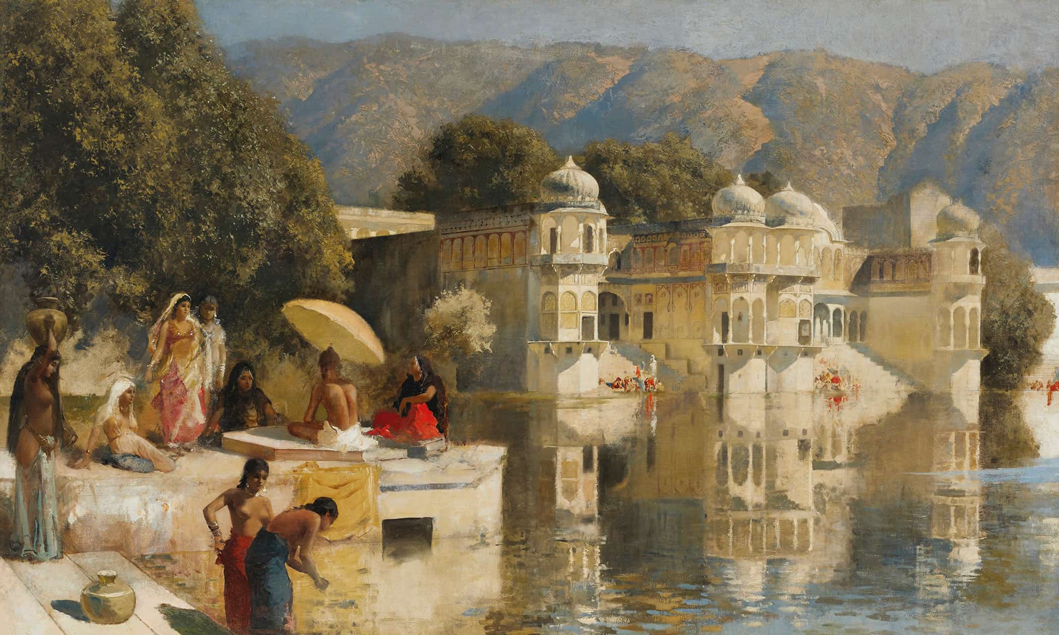 Lake At Oodeypore India by Edwin Lord Weeks - Image 3