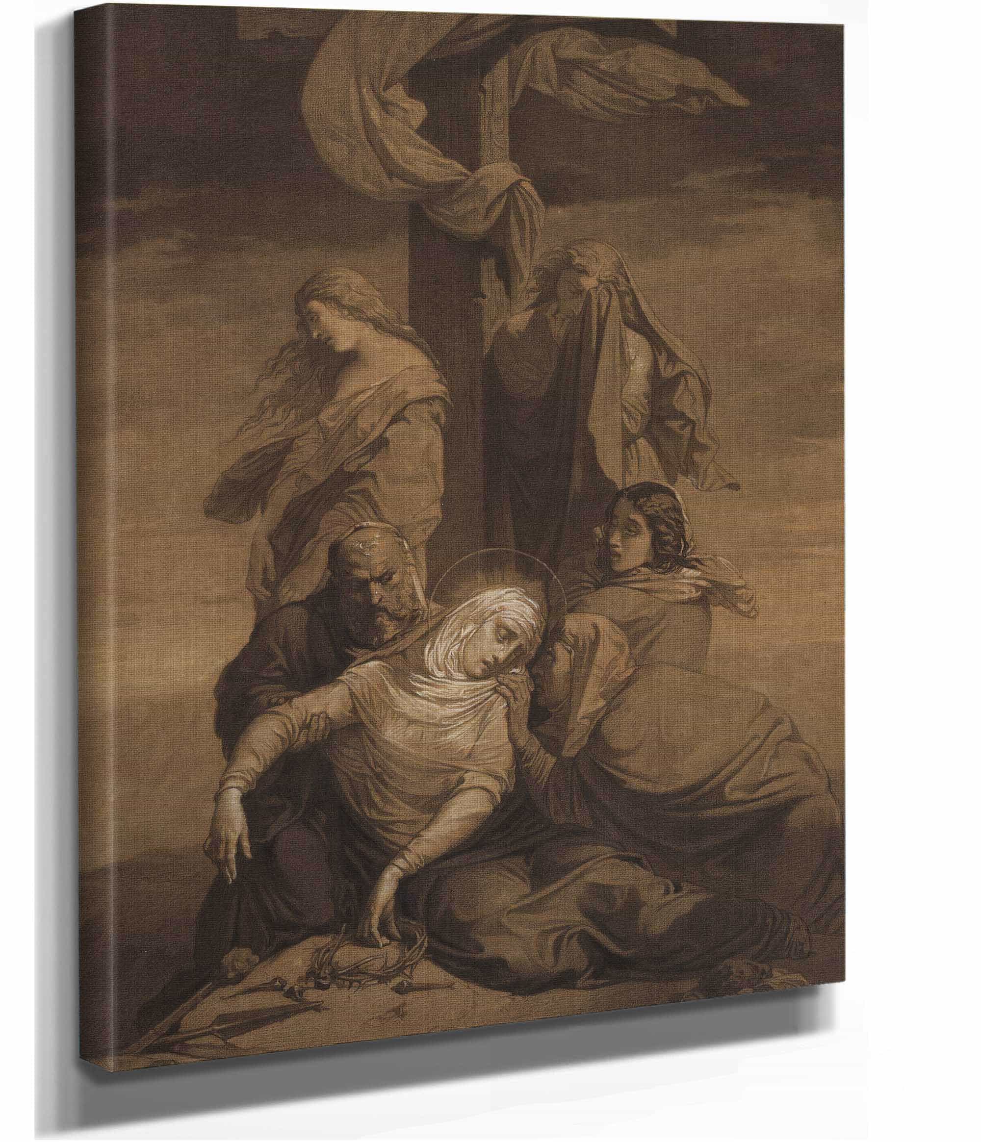 Lamentation At The Foot Of The Cross by Henri Lehmann - Image 2
