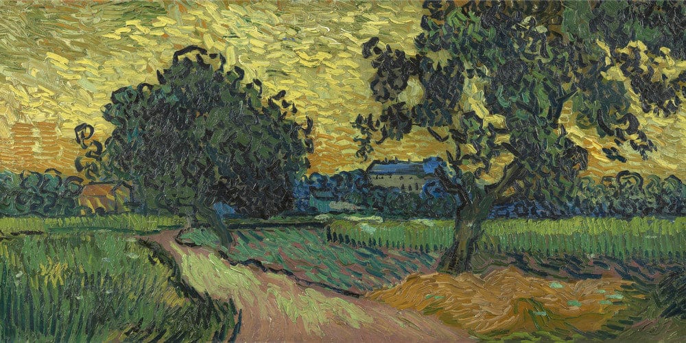 Landscape At Twilight By Vincent Van Gogh - Image 2