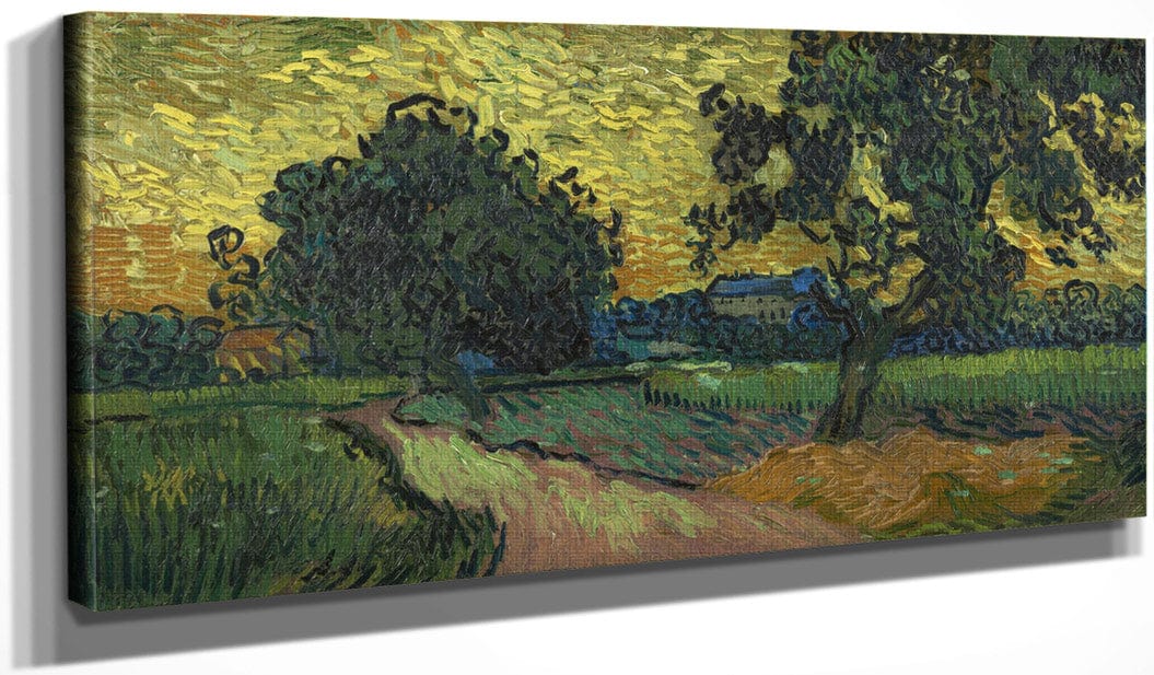 Landscape At Twilight By Vincent Van Gogh - Image 3