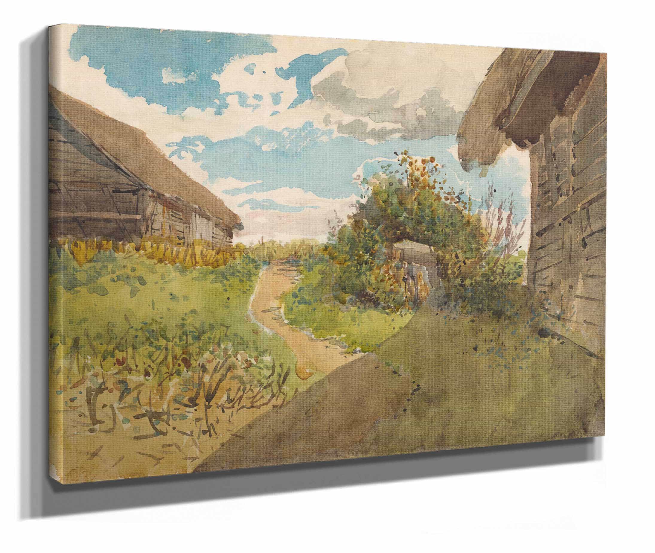 Landscape Betwen Haylofts by Ladislav Mednyanszky