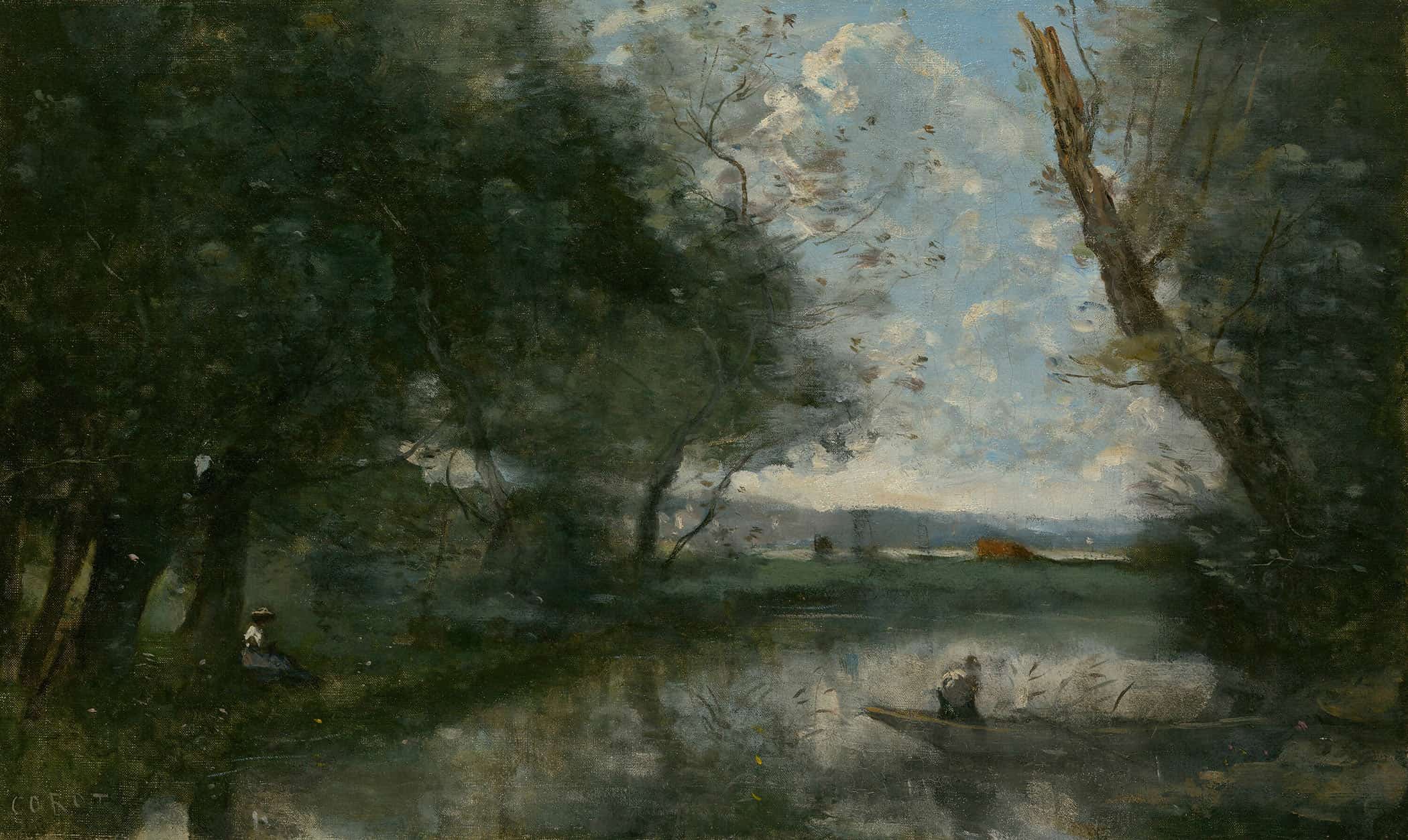 Landscape by Jean Baptiste Camille Corot - Image 2