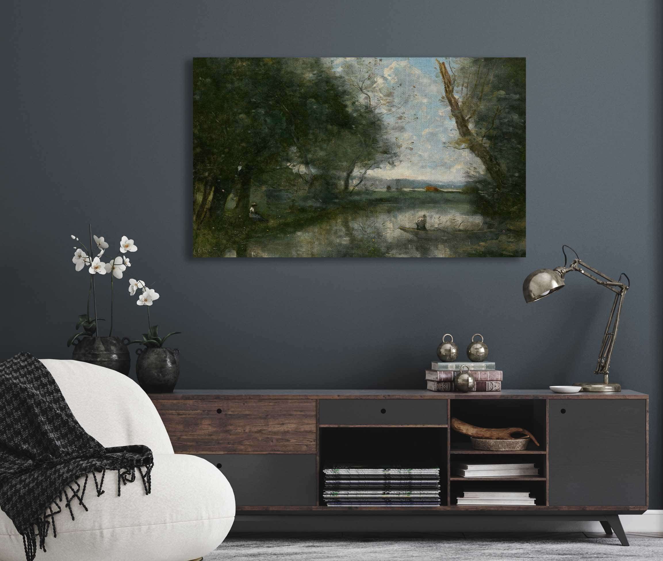 Landscape by Jean Baptiste Camille Corot - Image 5