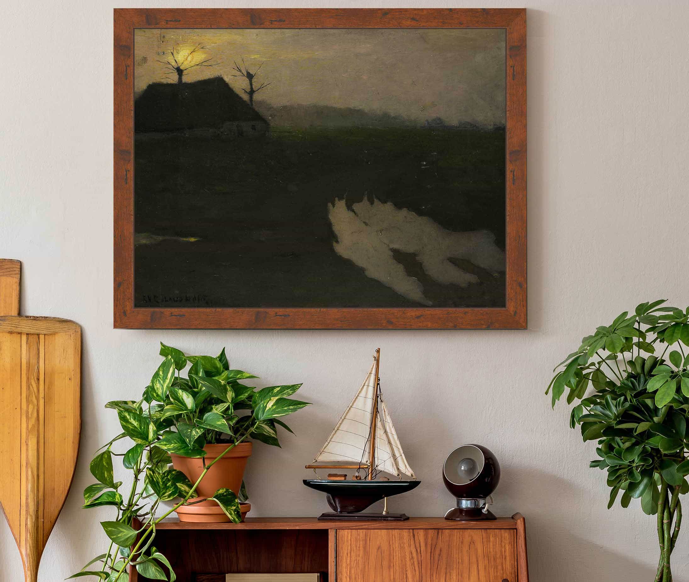 Landscape By Moonlight by Richard Nicolaus Roland Holst - Image 3