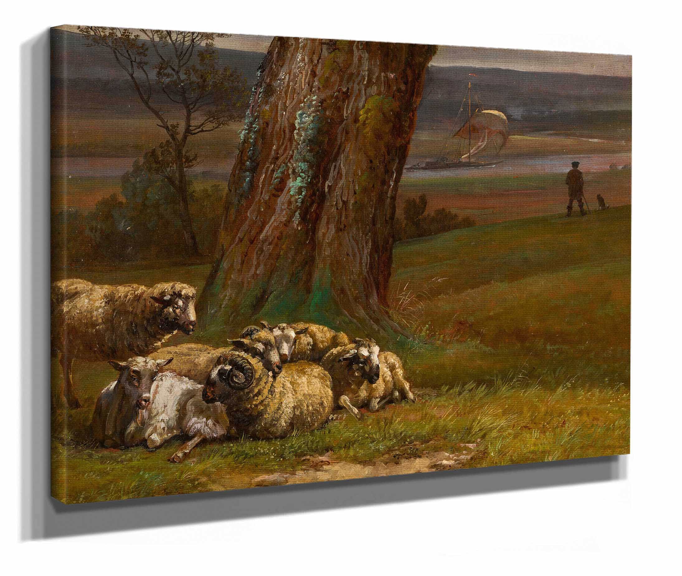 Landscape By The River Elbe Sauer Ved Elven by Johan Christian Dahl - Image 2