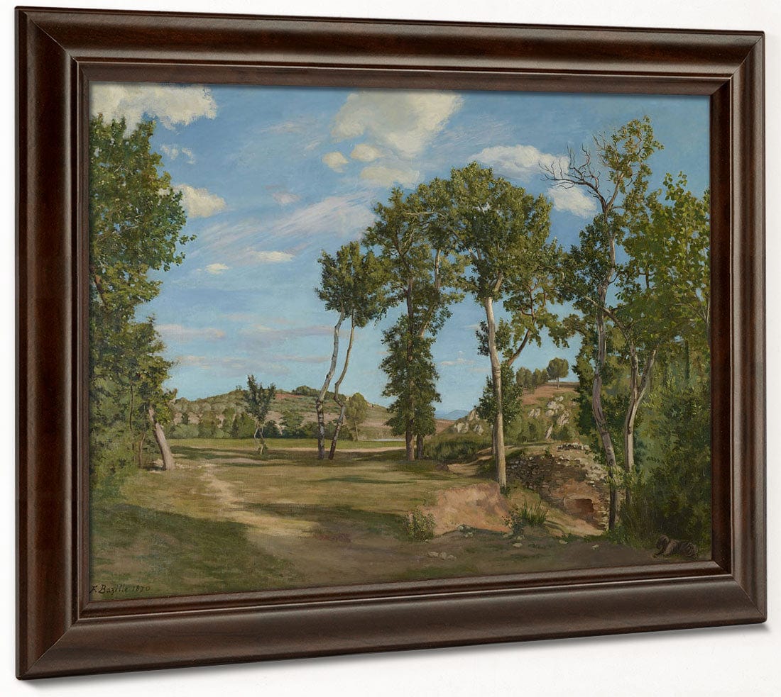 Landscape By The River Lez By Frederic Bazille - Image 4