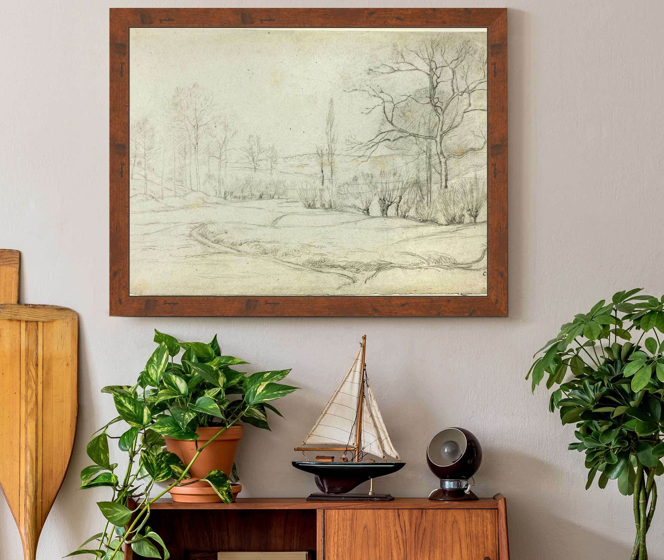 Landscape In Montfoucault by Camille Pissarro - Image 3