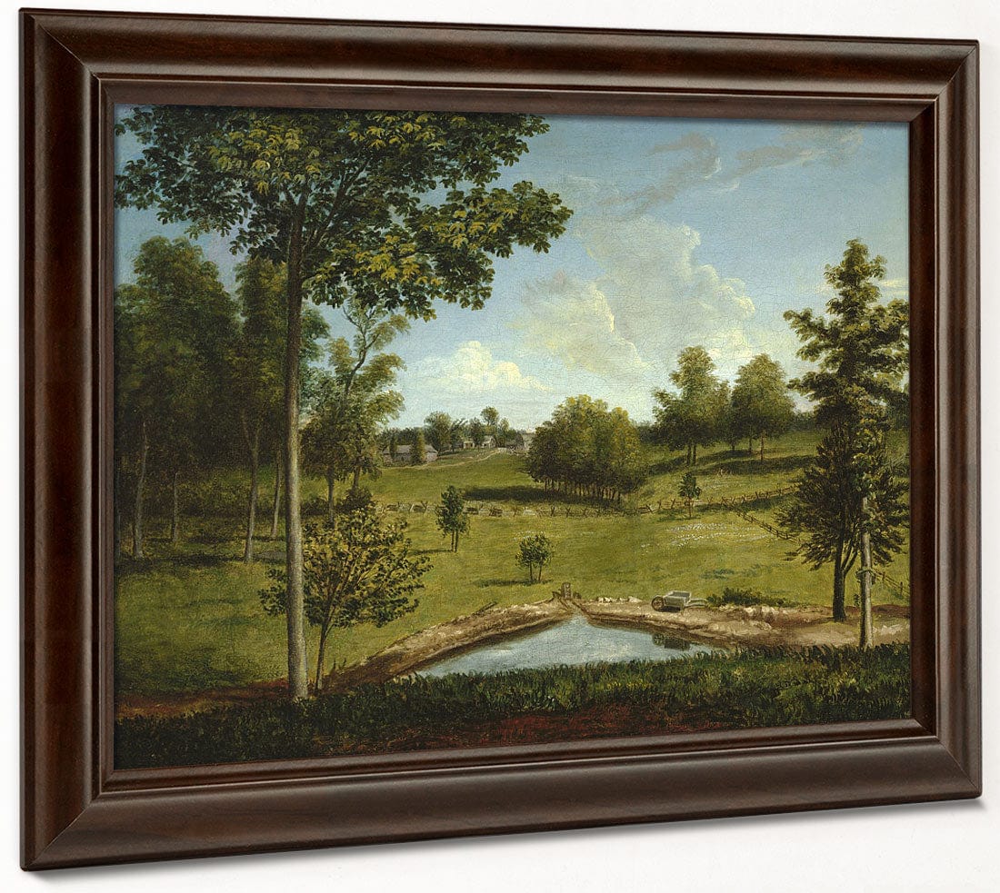 Landscape Looking Toward Sellers Hall From Mill Bank By Charles Willson Peale - Image 6