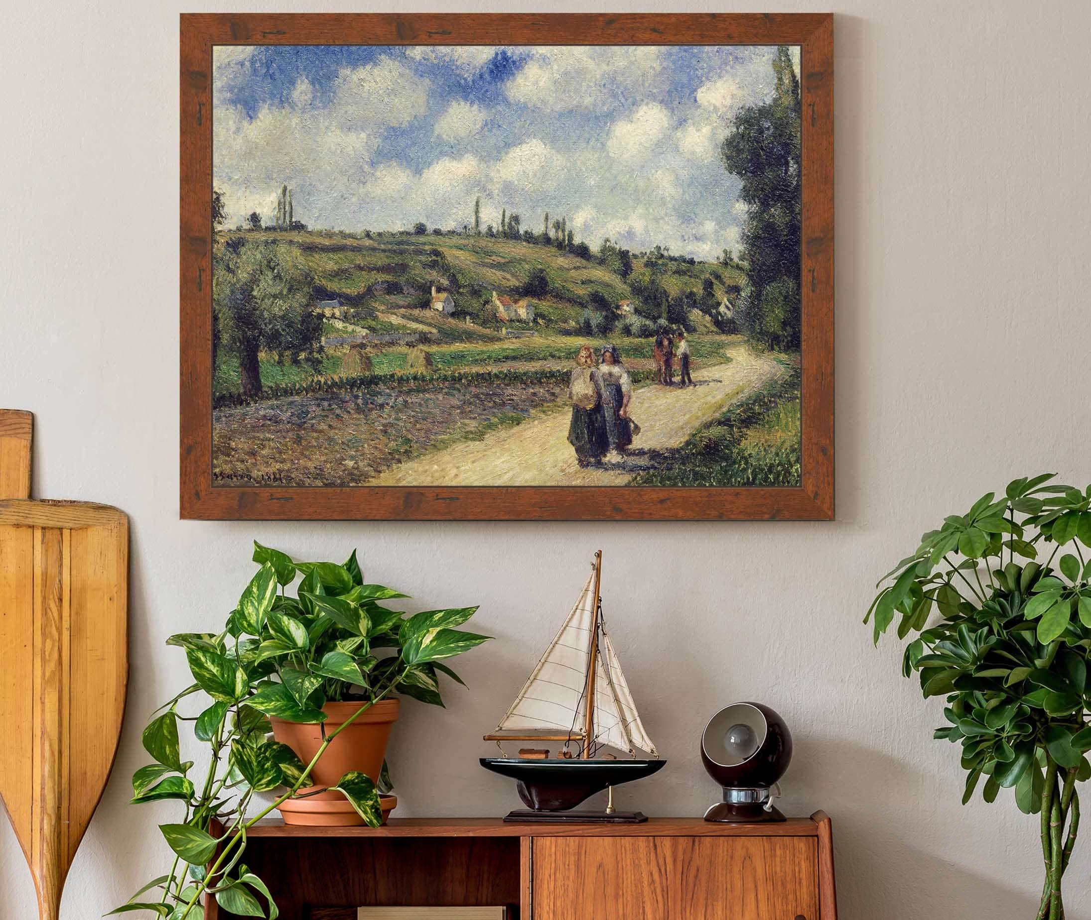 Landscape Near Pontoise The Auvers Road by Camille Pissarro - Image 3