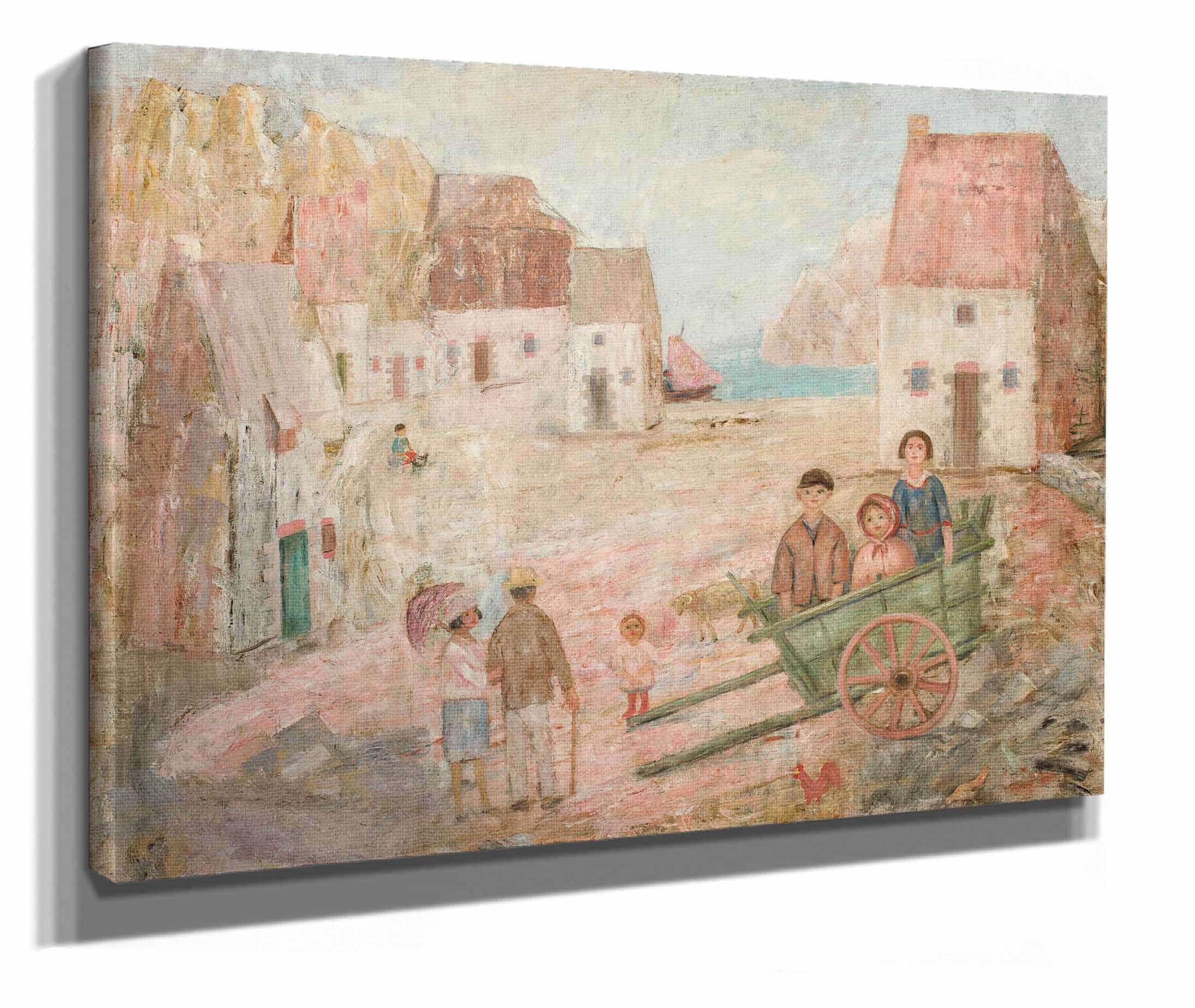 Landscape Of A Small Town With Children In A Pram by Tadeusz Makowski - Image 2