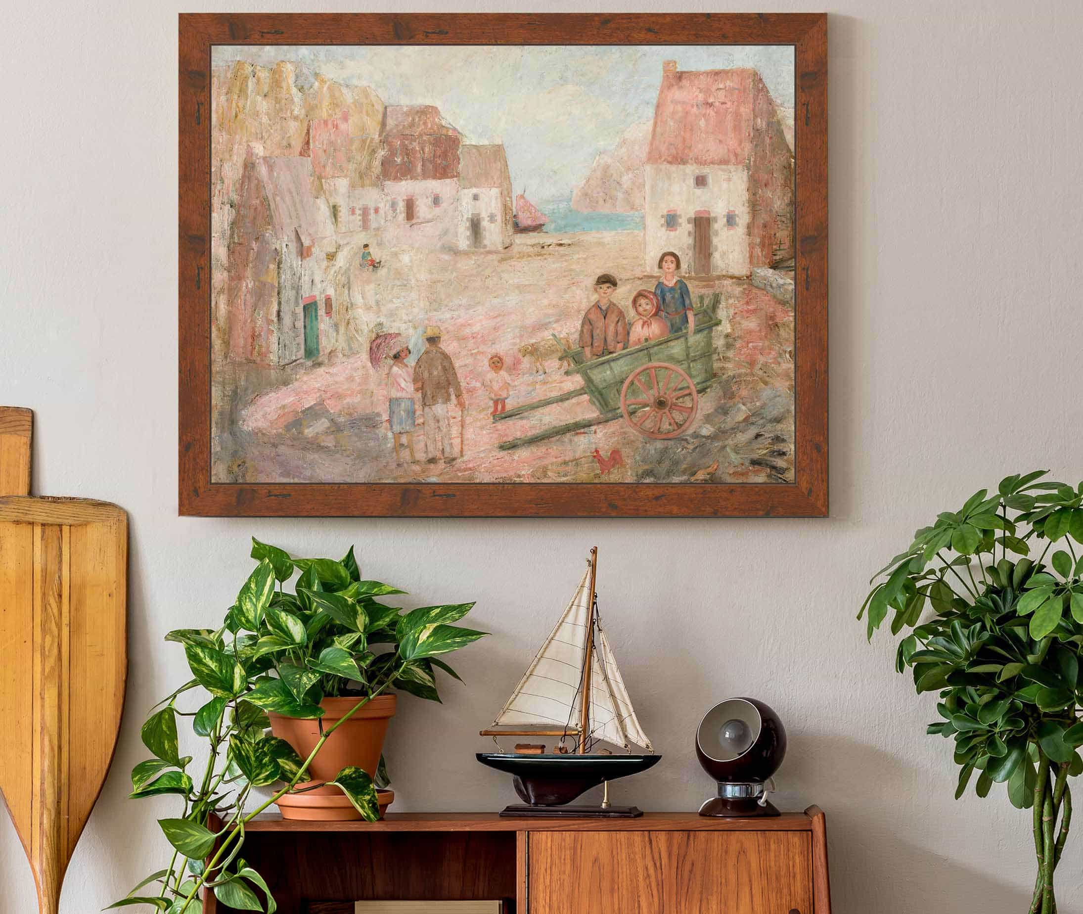 Landscape Of A Small Town With Children In A Pram by Tadeusz Makowski - Image 3
