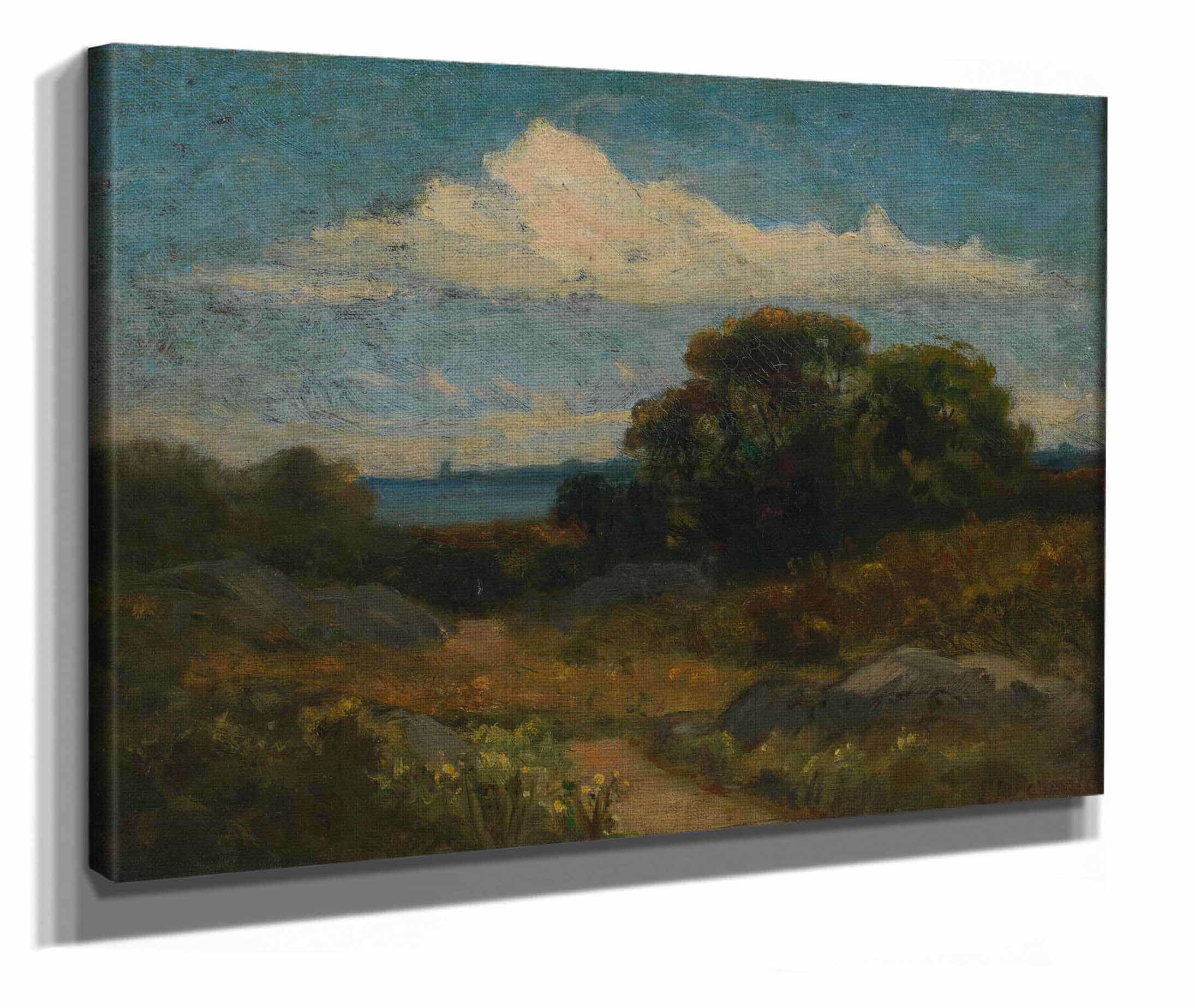 Landscape Trees And Rocks By Lake by Edward Mitchell Bannister