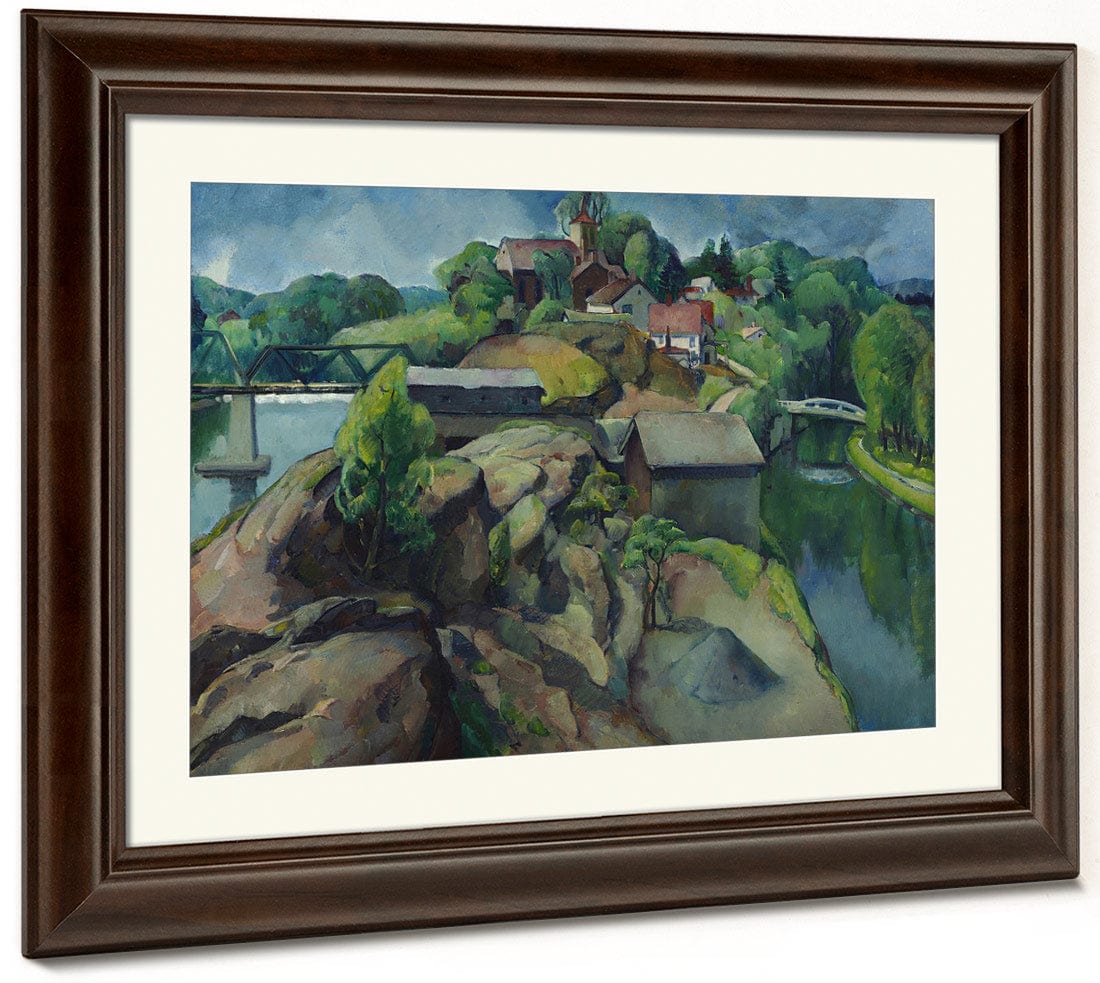 Landscape Two Rivers By Leon Kroll - Image 5