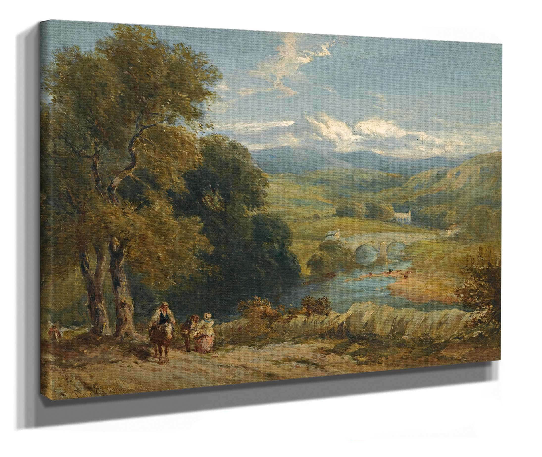 Landscape With A Distant View Of Bolton Abbey Yorkshire And The River Wharfe by David Cox - Image 2