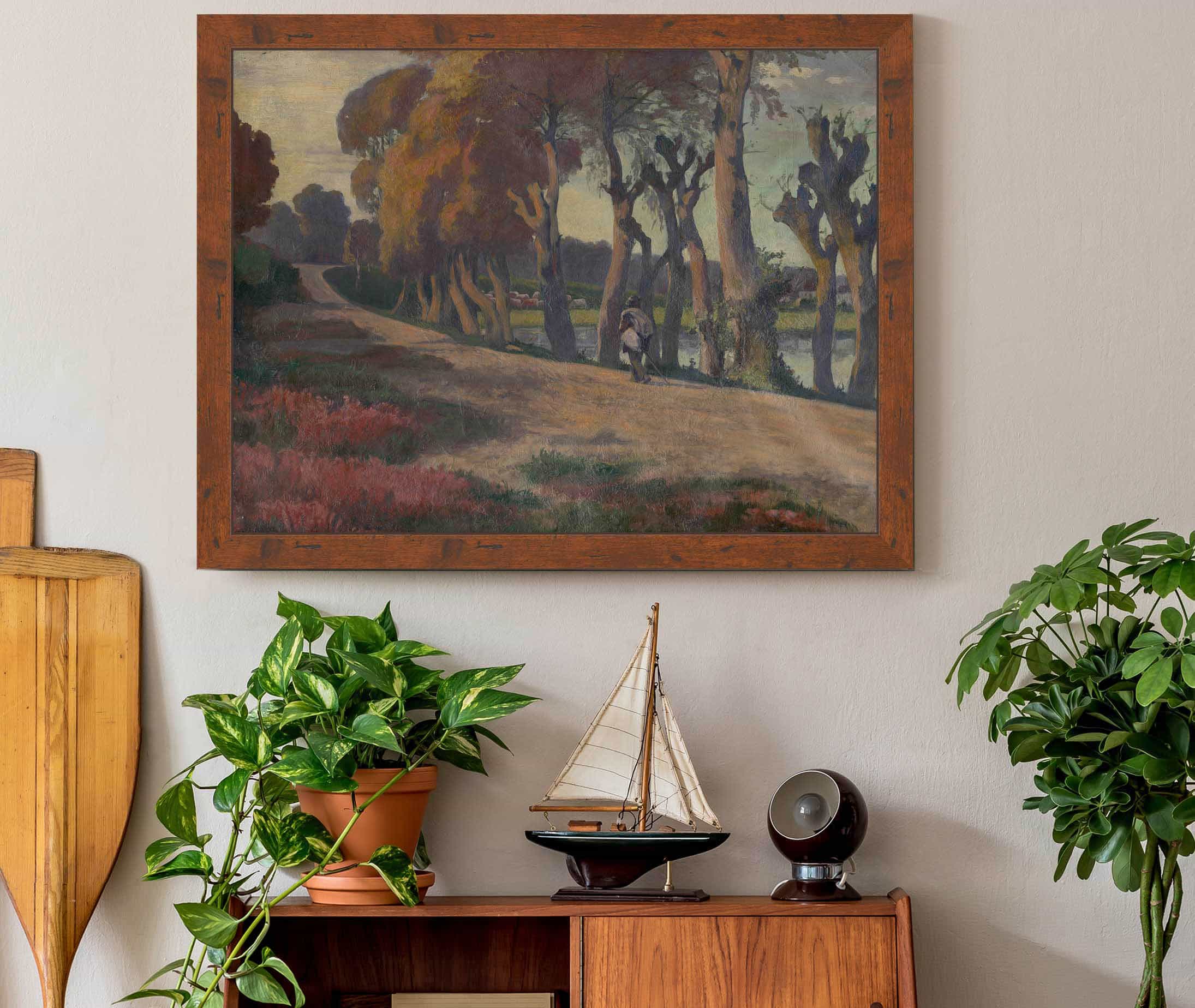 Landscape With A Herdsman by Jozef Hanula - Image 3