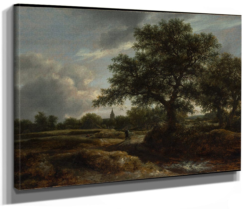 Landscape With A Village In The Distance By Jacob Van Rusdael
