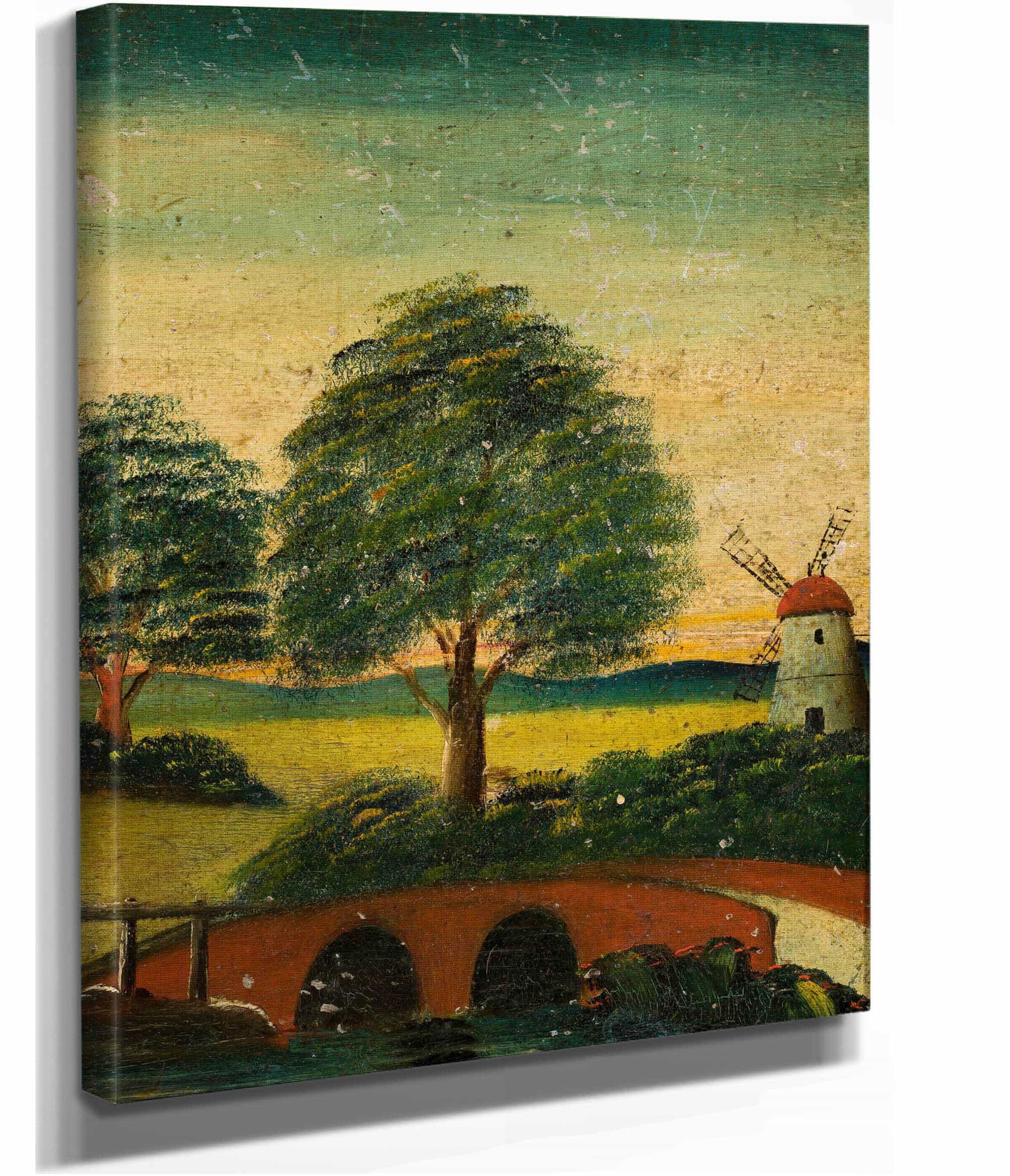 Landscape With A Windmill And A Bridge by Tadeusz Makowski - Image 2