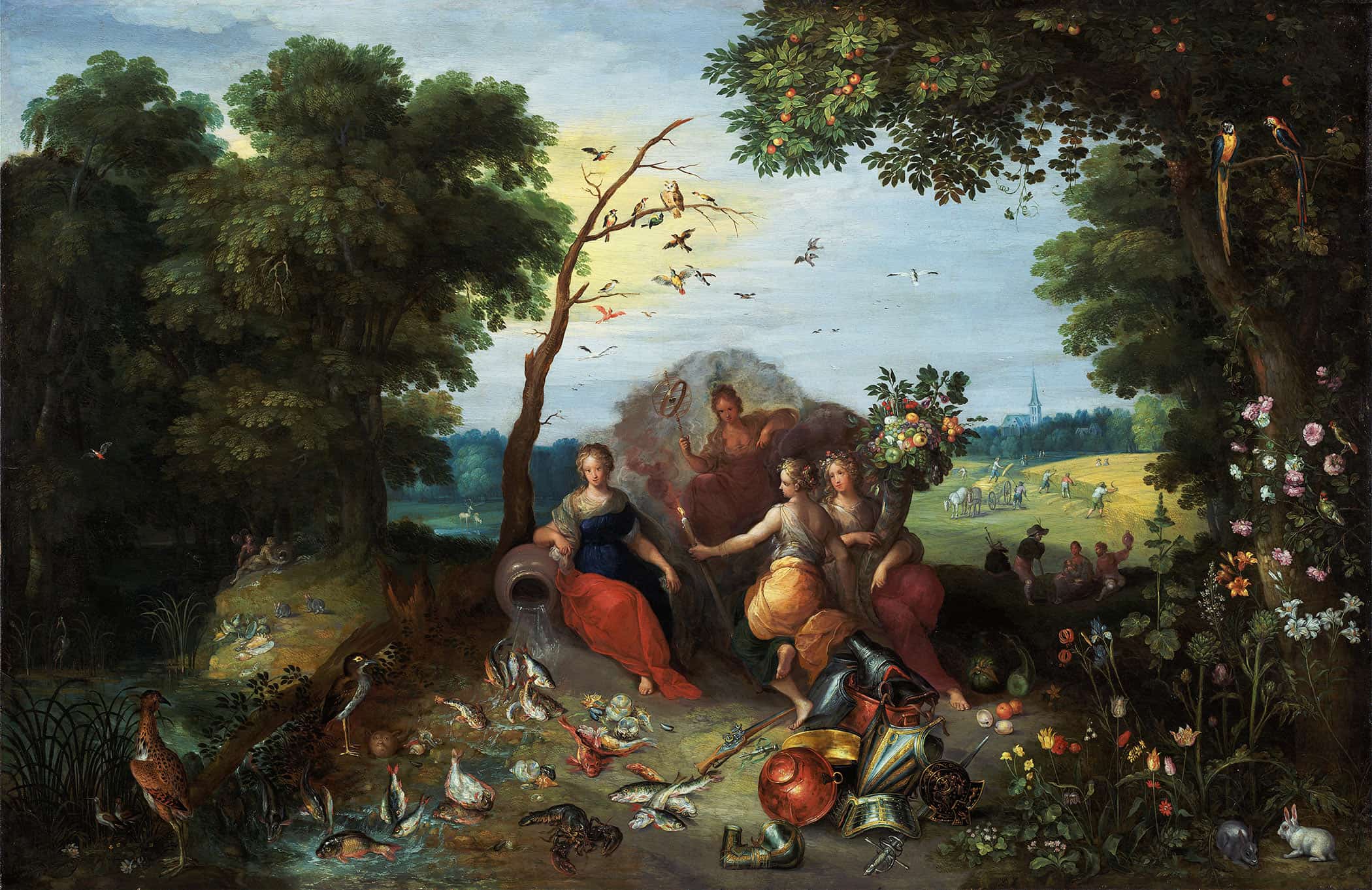 Landscape With Allegories Of The Four Elements by Jan Brueghel The Younger - Image 2