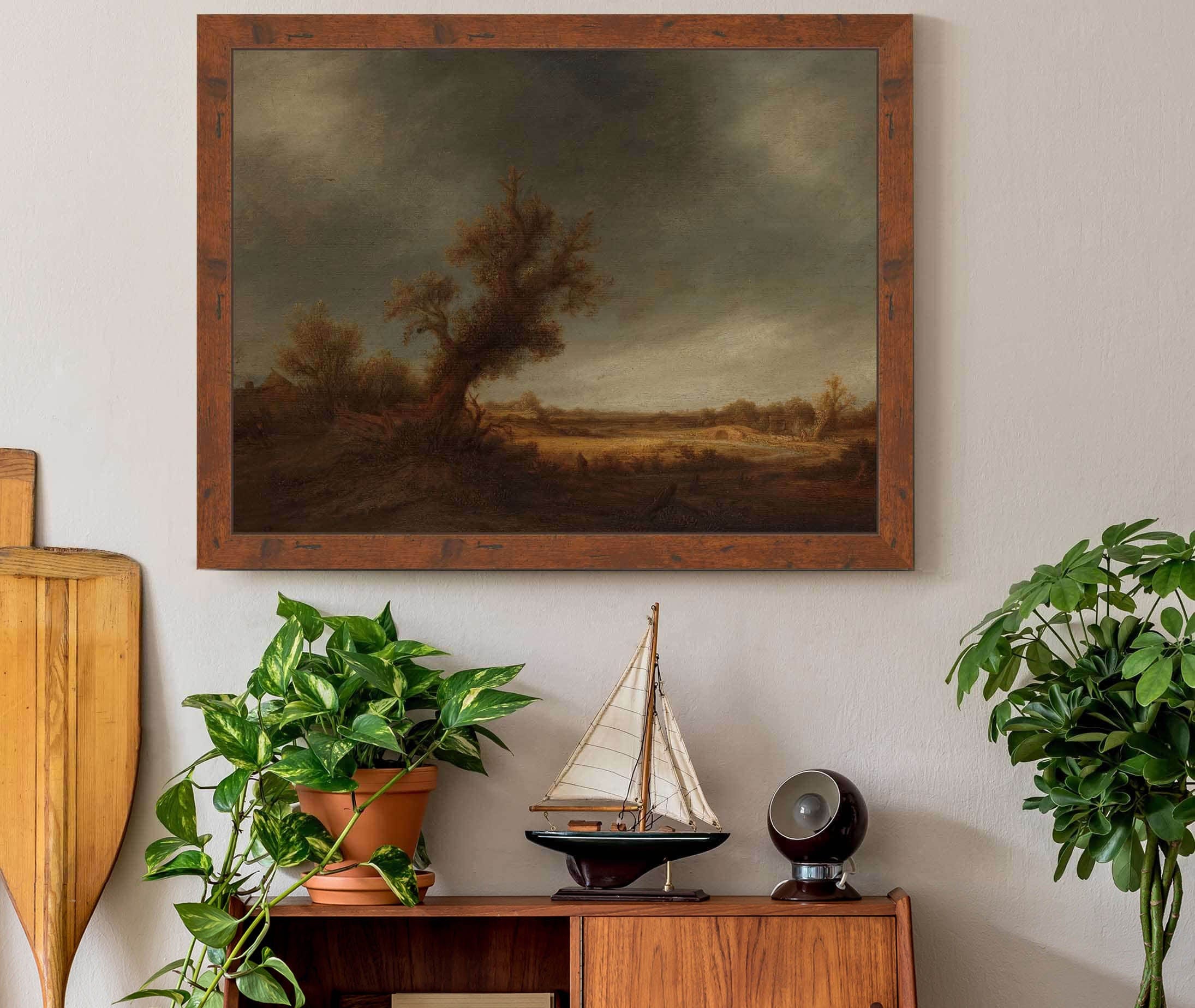 Landscape With An Old Oak C by Adriaen Van Ostade - Image 3