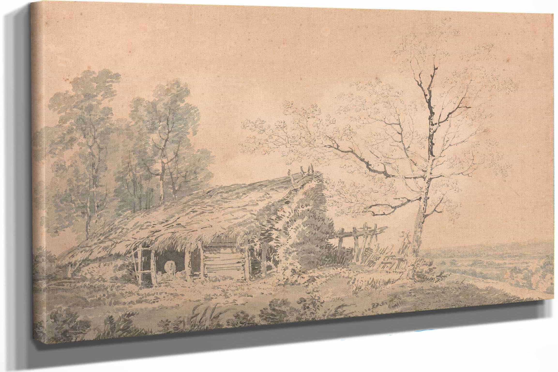 Landscape With Barn by Joseph Mallord William Turner