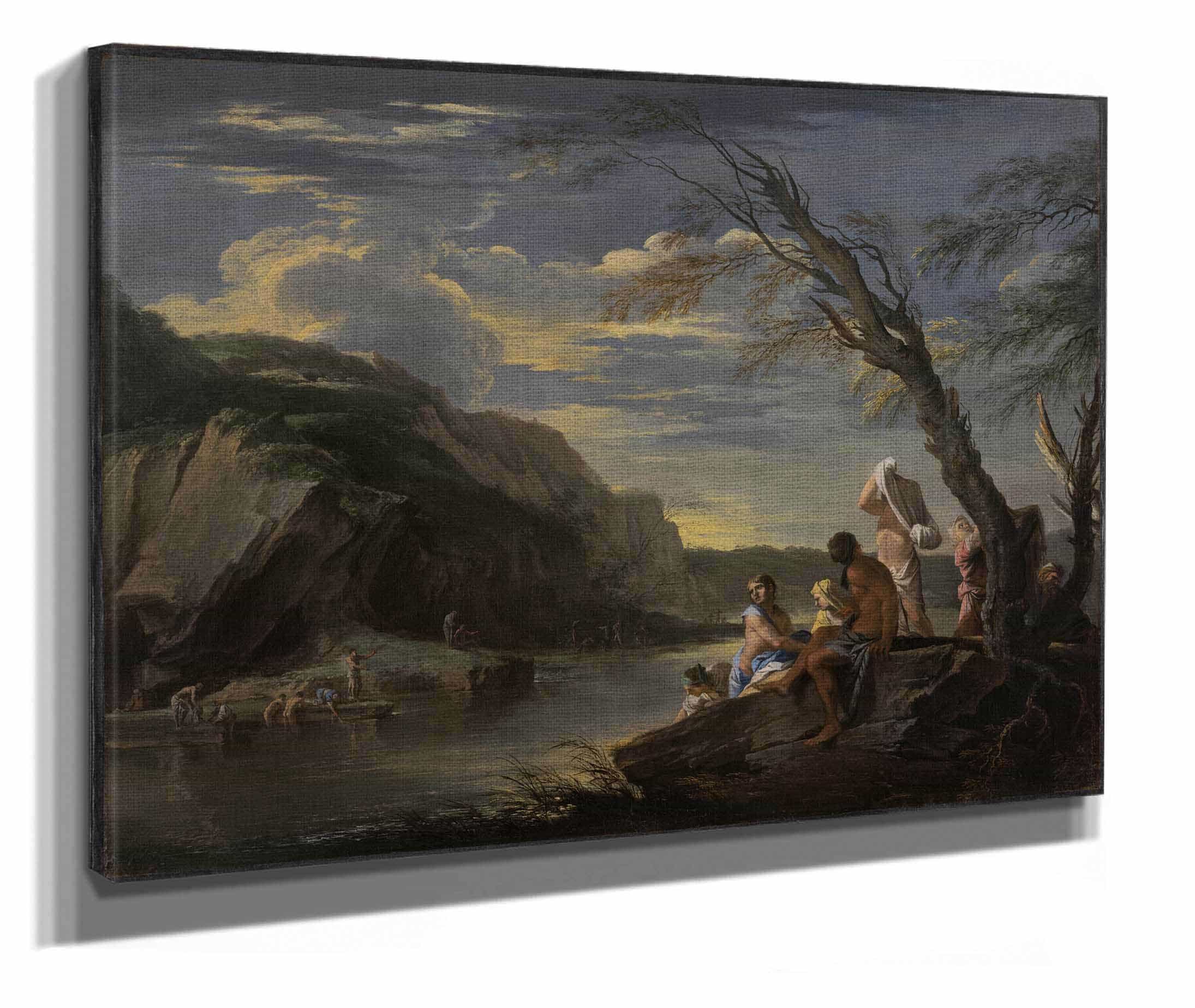 Landscape With Bathers by Salvator Rosa - Image 2