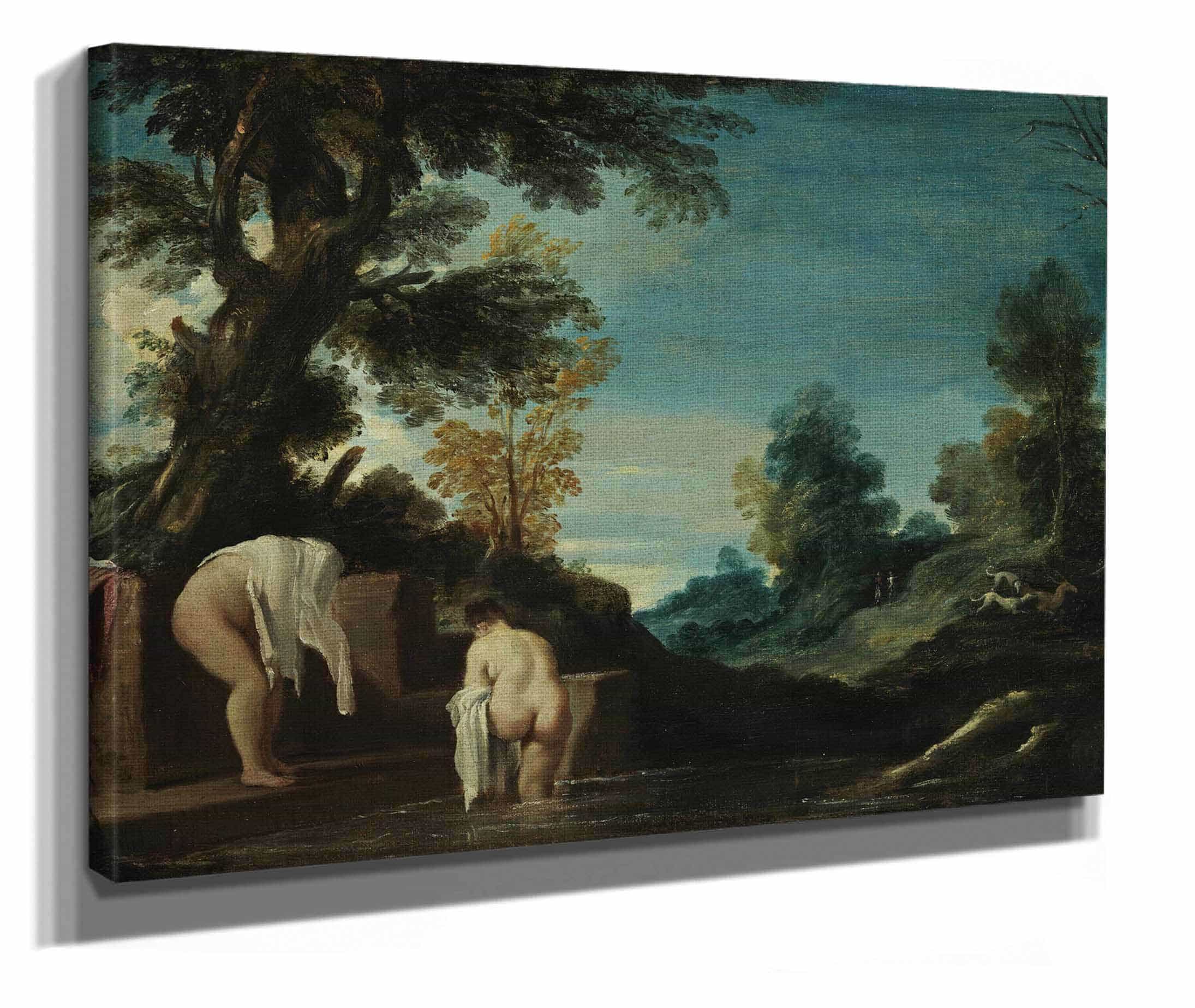 Landscape With Bathing Women by Guercino - Image 2