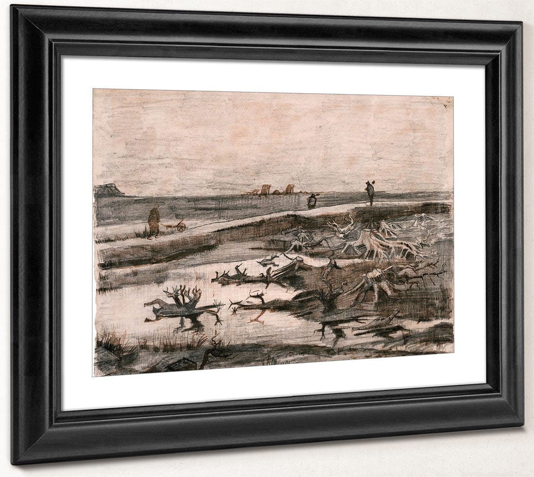 Landscape With Bog Trunks (Travaux Aux Champs) By Vincent Van Gogh - Image 2
