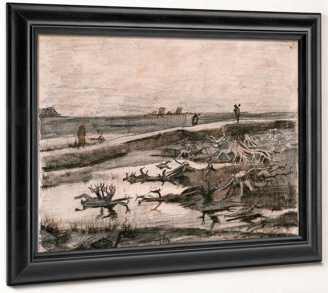 Landscape With Bog Trunks (Travaux Aux Champs) By Vincent Van Gogh - Image 6