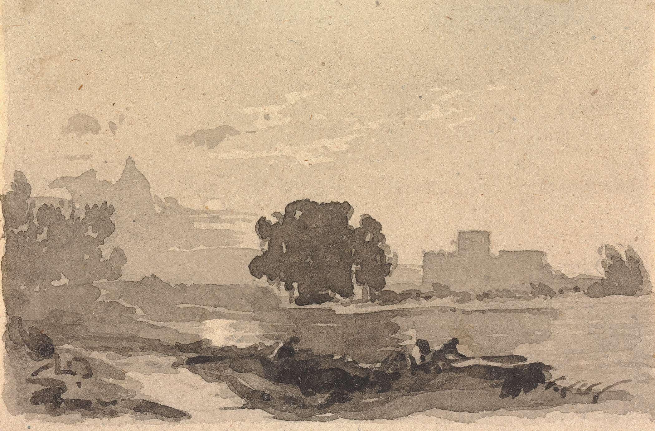 Landscape With Castle In Background by Thomas Sully - Image 2