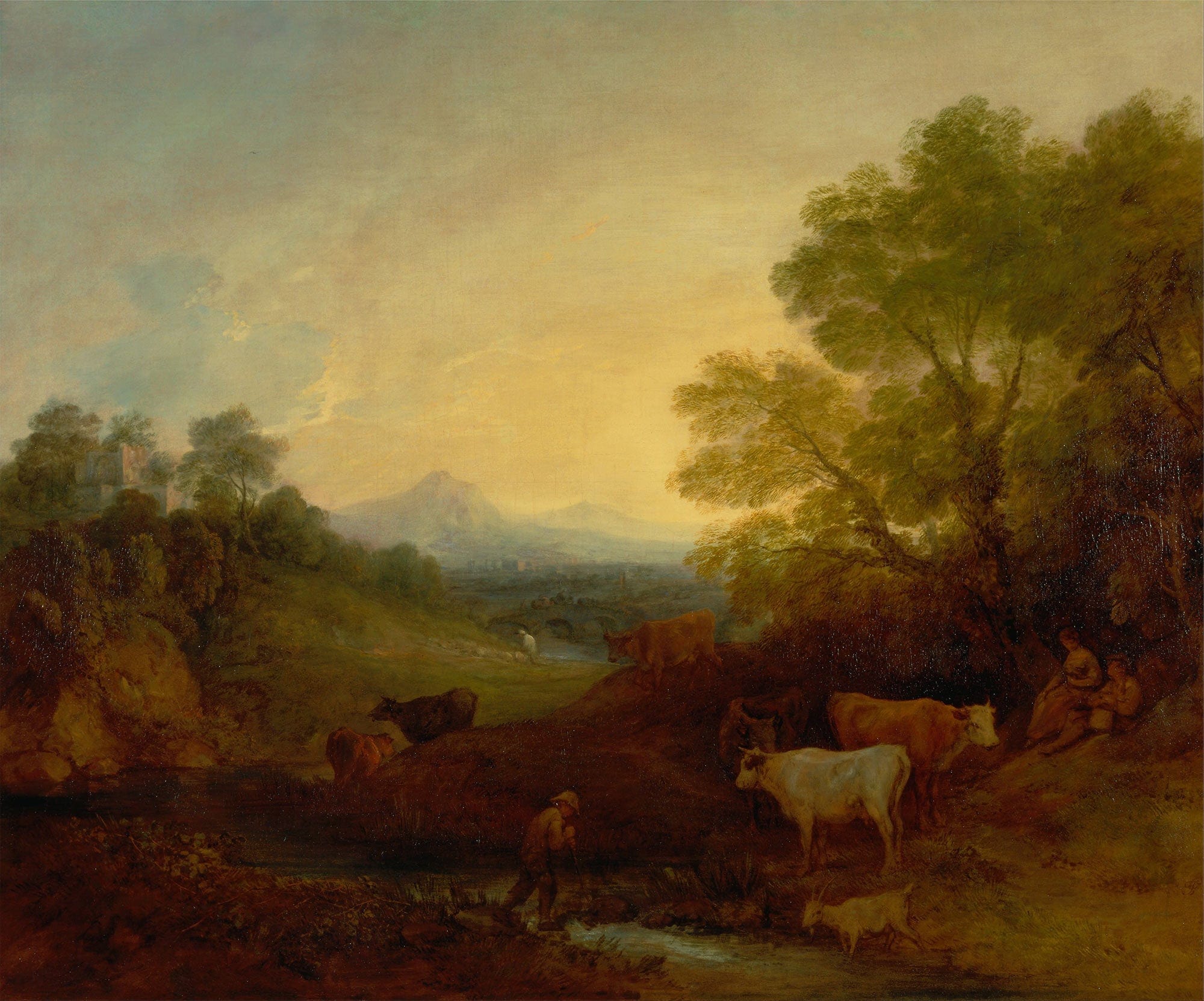 Landscape With Cattle by Thomas Gainsborough