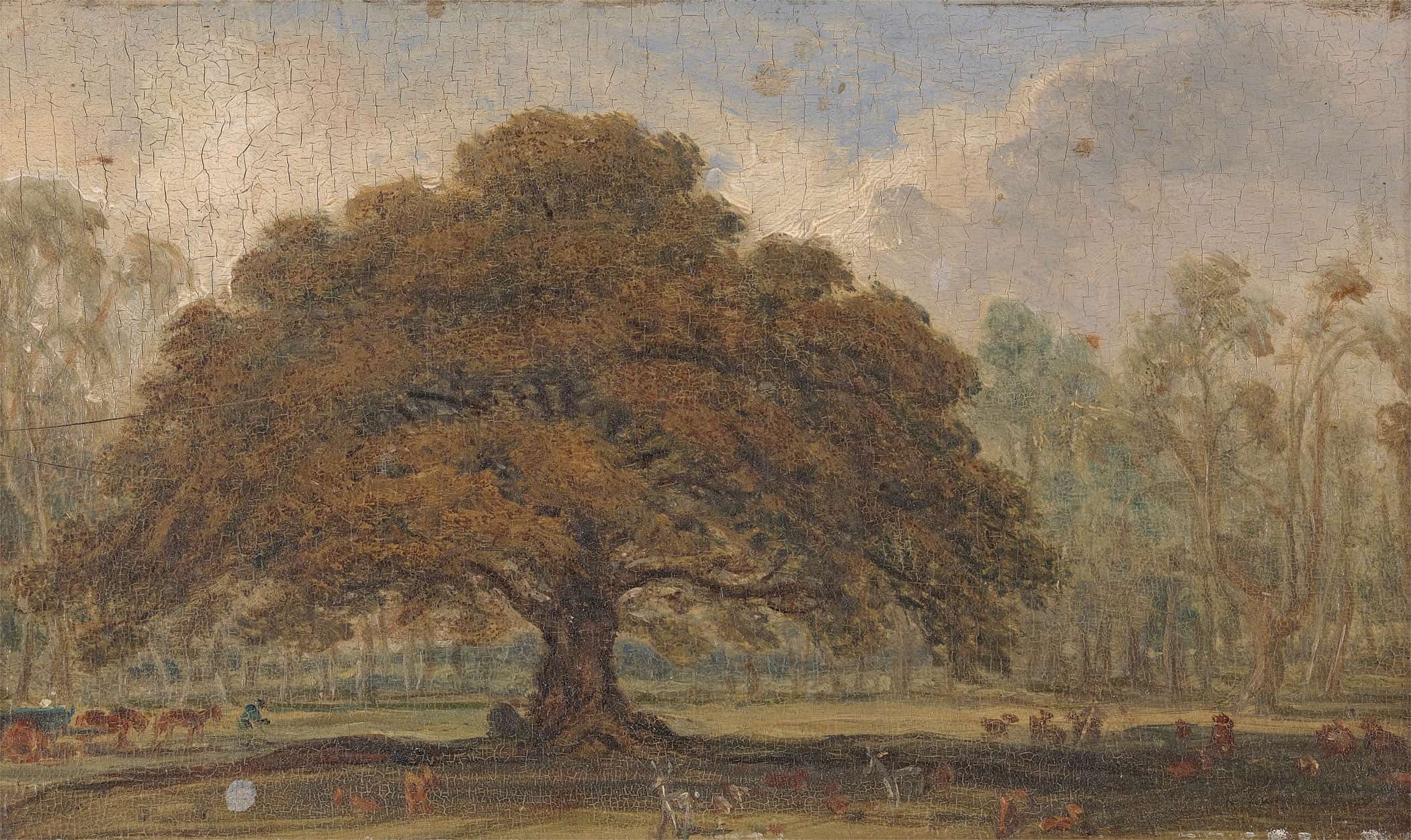 Landscape With Deer Under The Beggars Oak Dagots Park by James Ward - Image 2