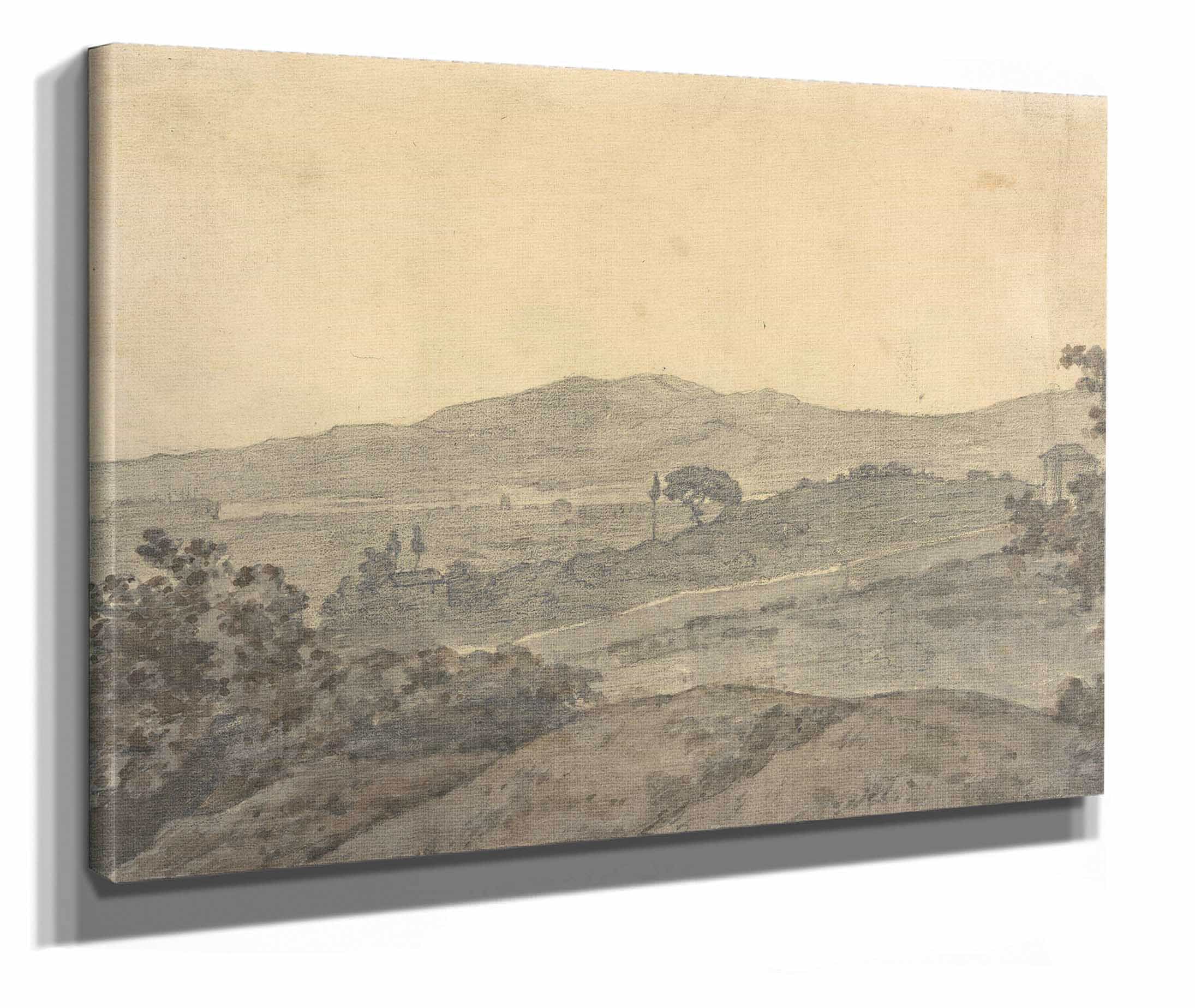 Landscape With Distant Buildings  by Joseph Wright Of Derby - Image 2