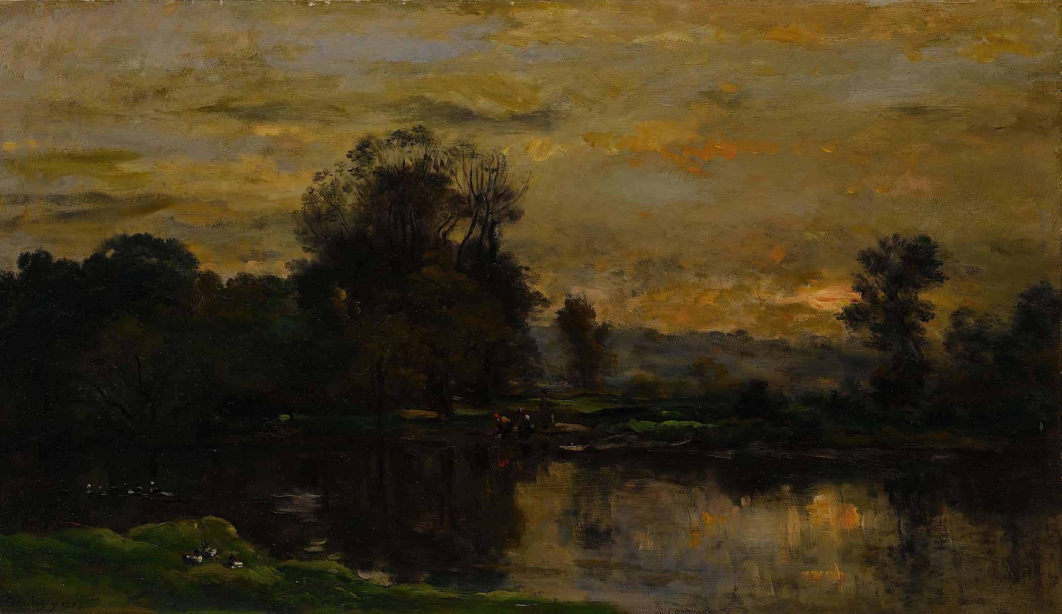 Landscape With Ducks by Charles Francois Daubigny - Image 2
