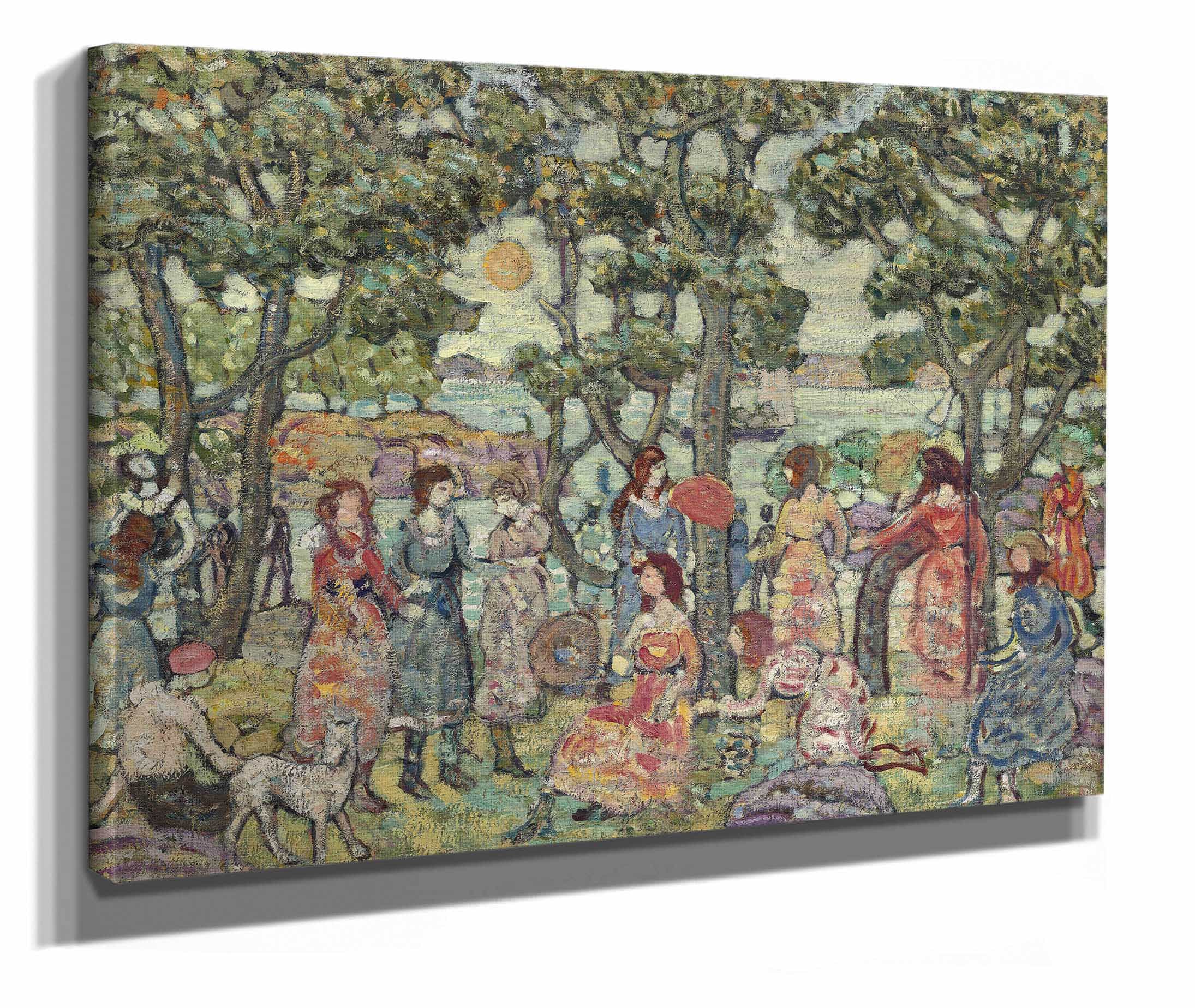 Landscape With Figures by Maurice Prendergast - Image 3