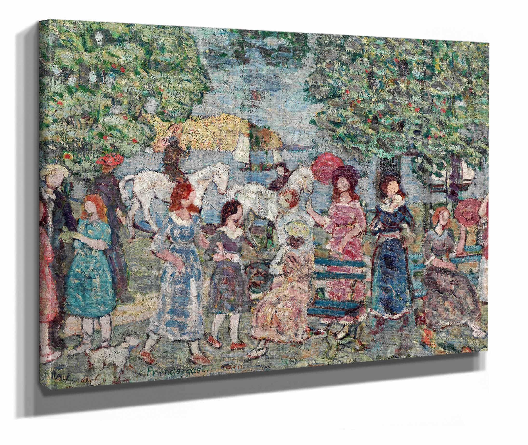 Landscape With Figures by Maurice Prendergast - Image 4