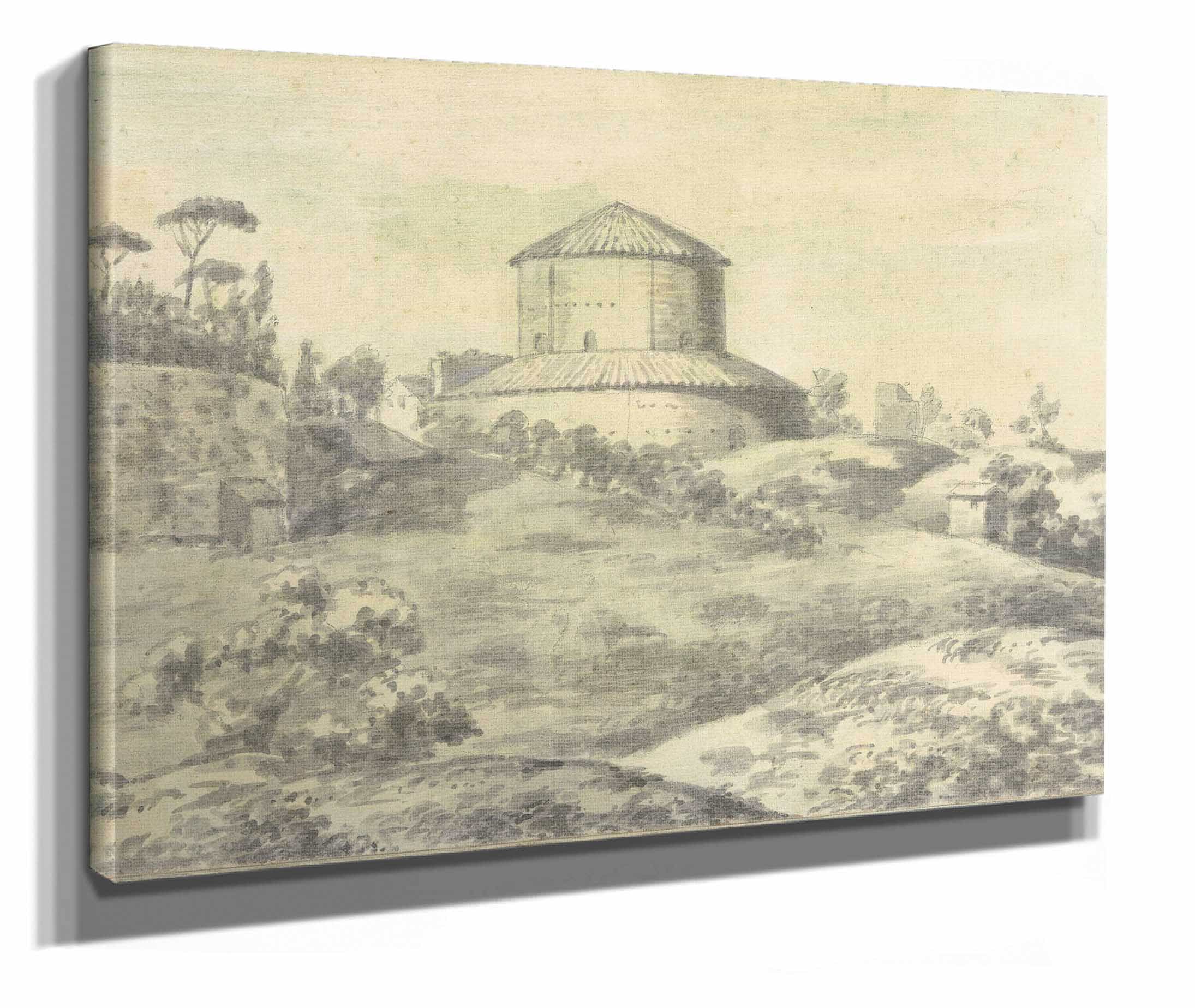 Landscape With Granary by Joseph Wright Of Derby