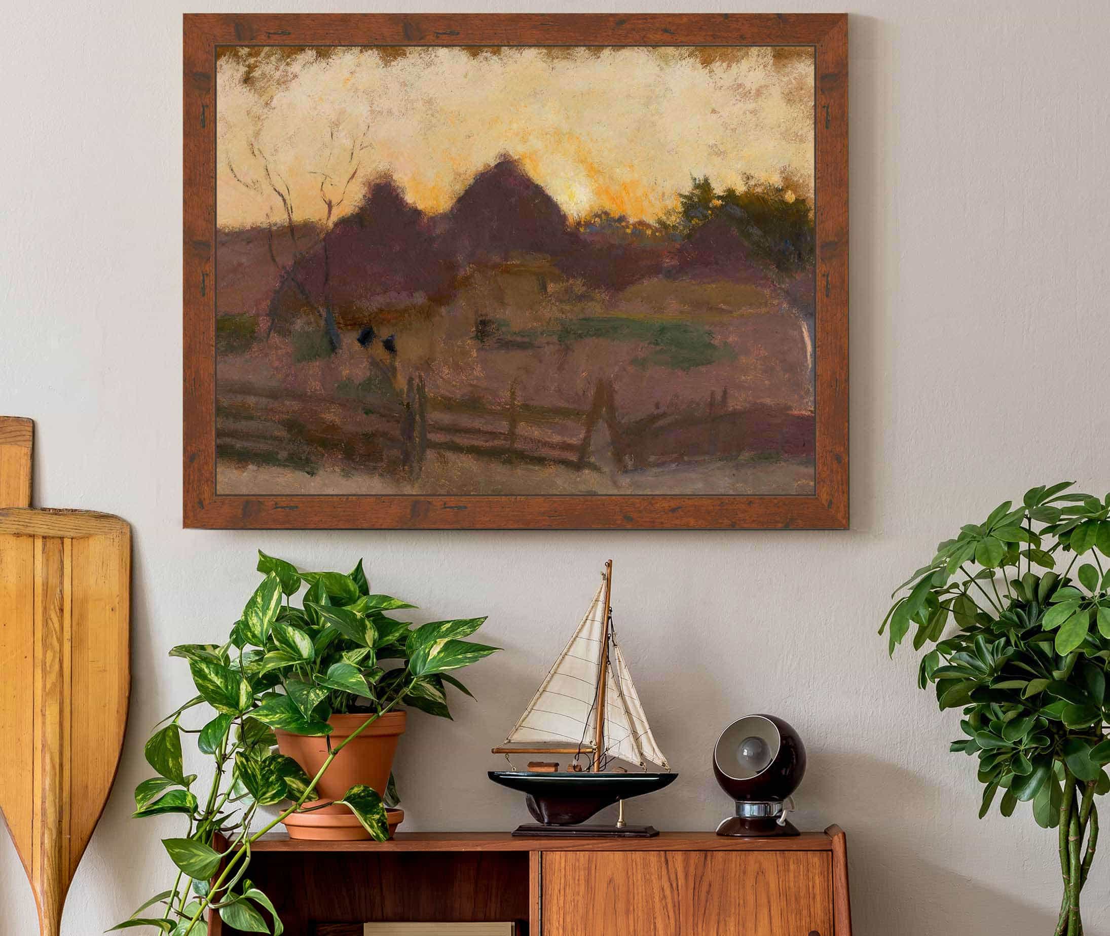 Landscape With Haystacks by Tadeusz Makowski - Image 3