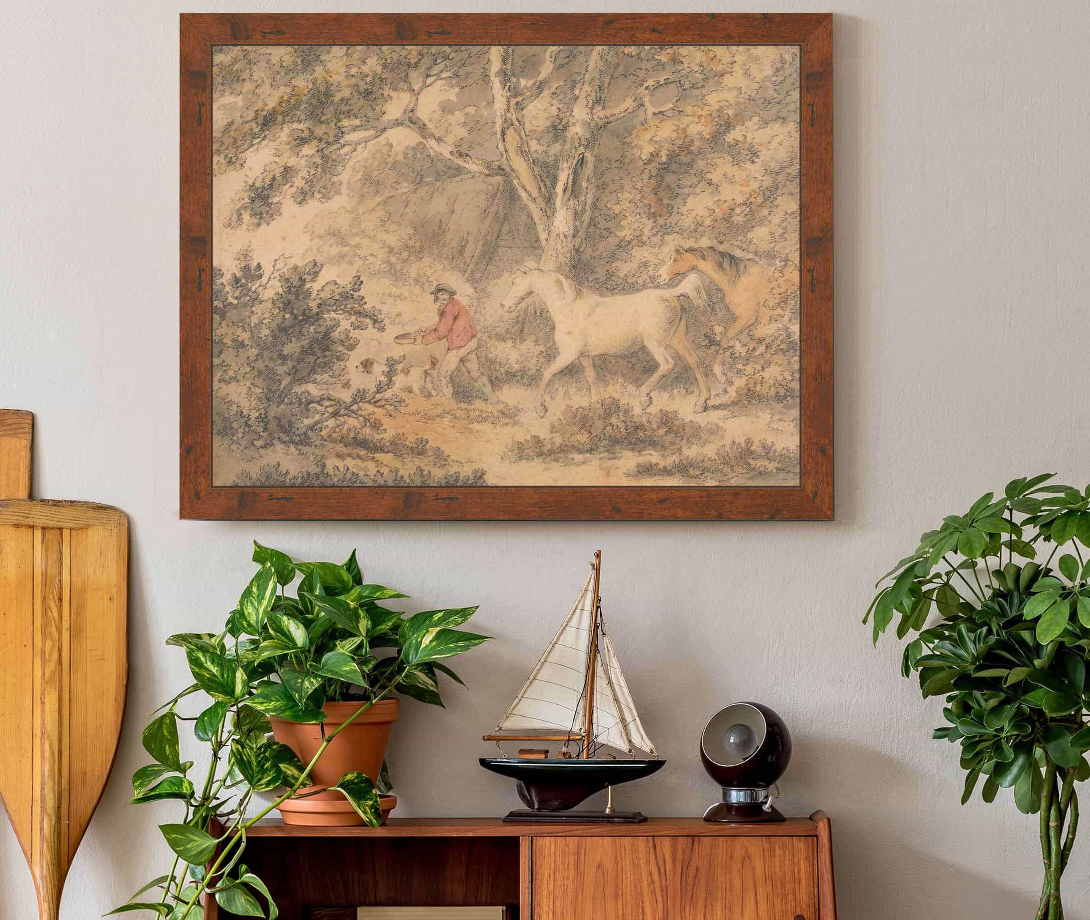 Landscape With Horses Farmer And Dog by George Morland - Image 3