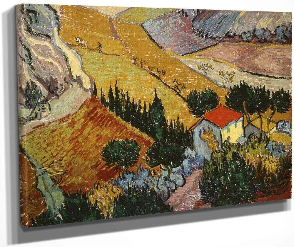 Landscape With House And Ploughman By Vincent Van Gogh