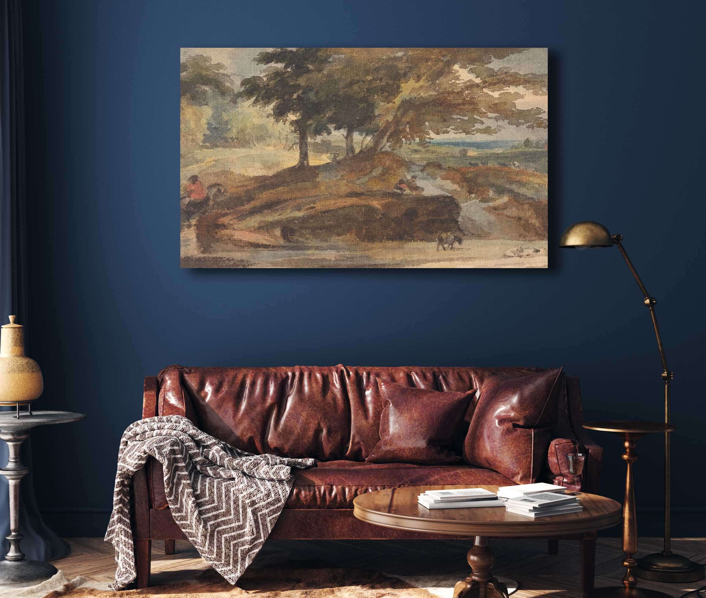 Landscape With Knoll With Trees Figure On Horseback by Thomas Sully - Image 4