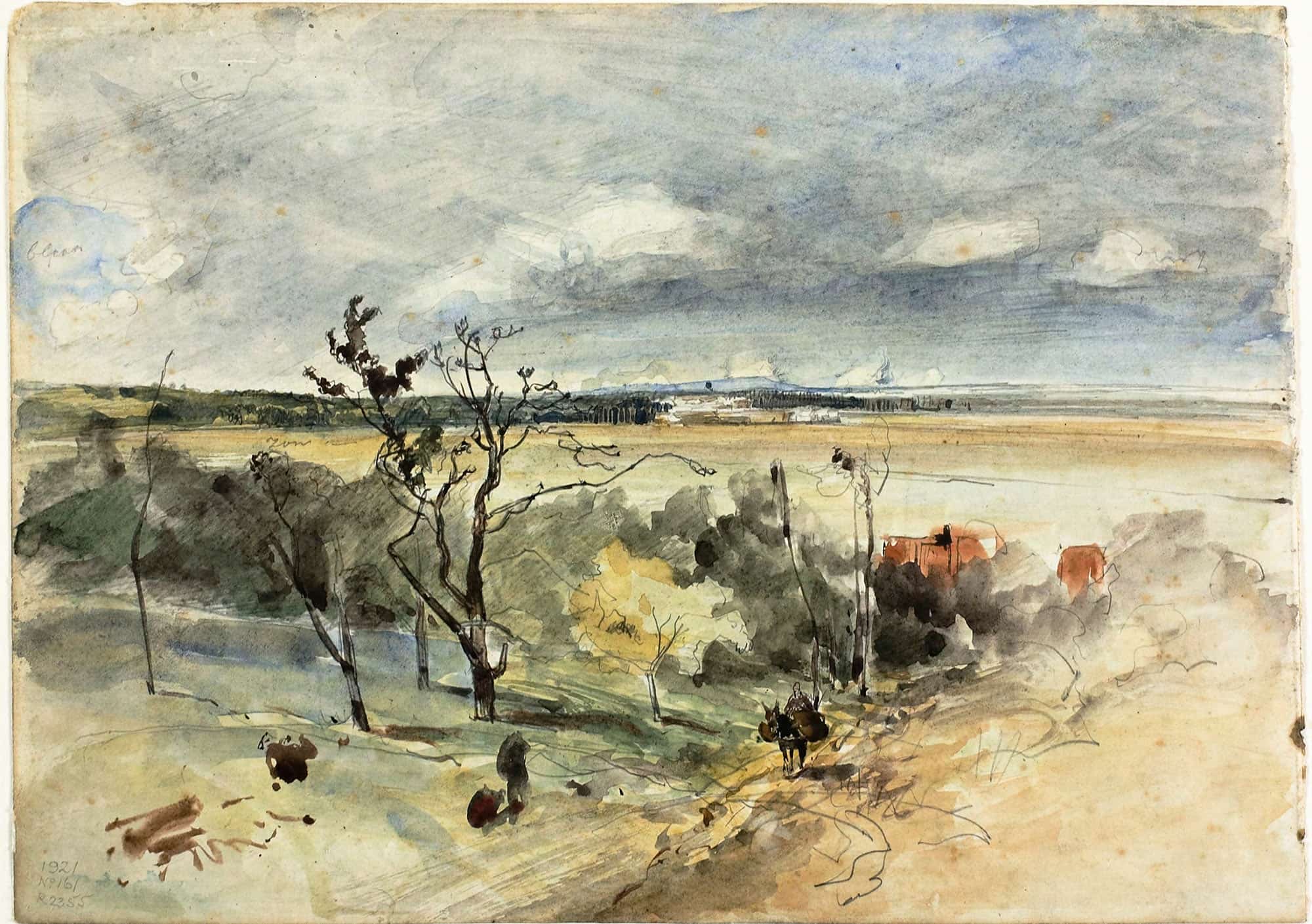 Landscape With Man On A Donkey by Johan Barthold Jongkind