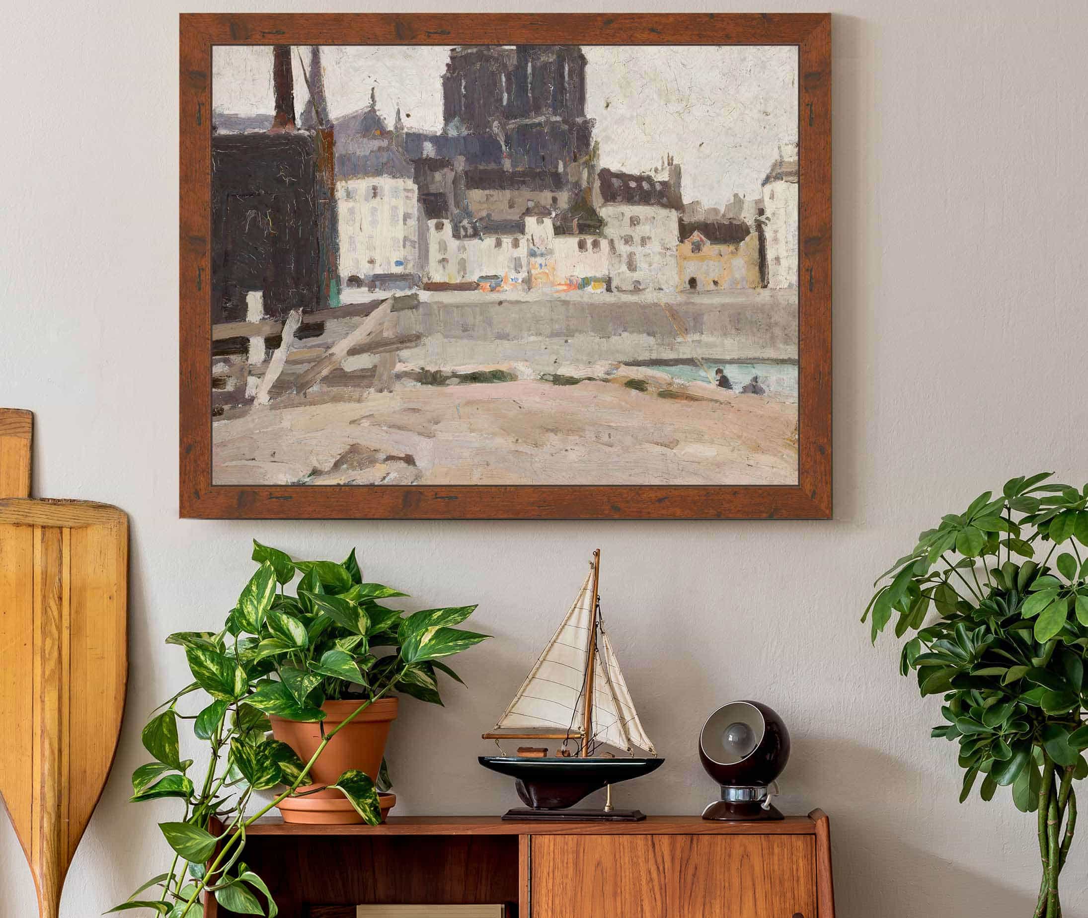 Landscape With Notre Dame Cathedral by Tadeusz Makowski - Image 3