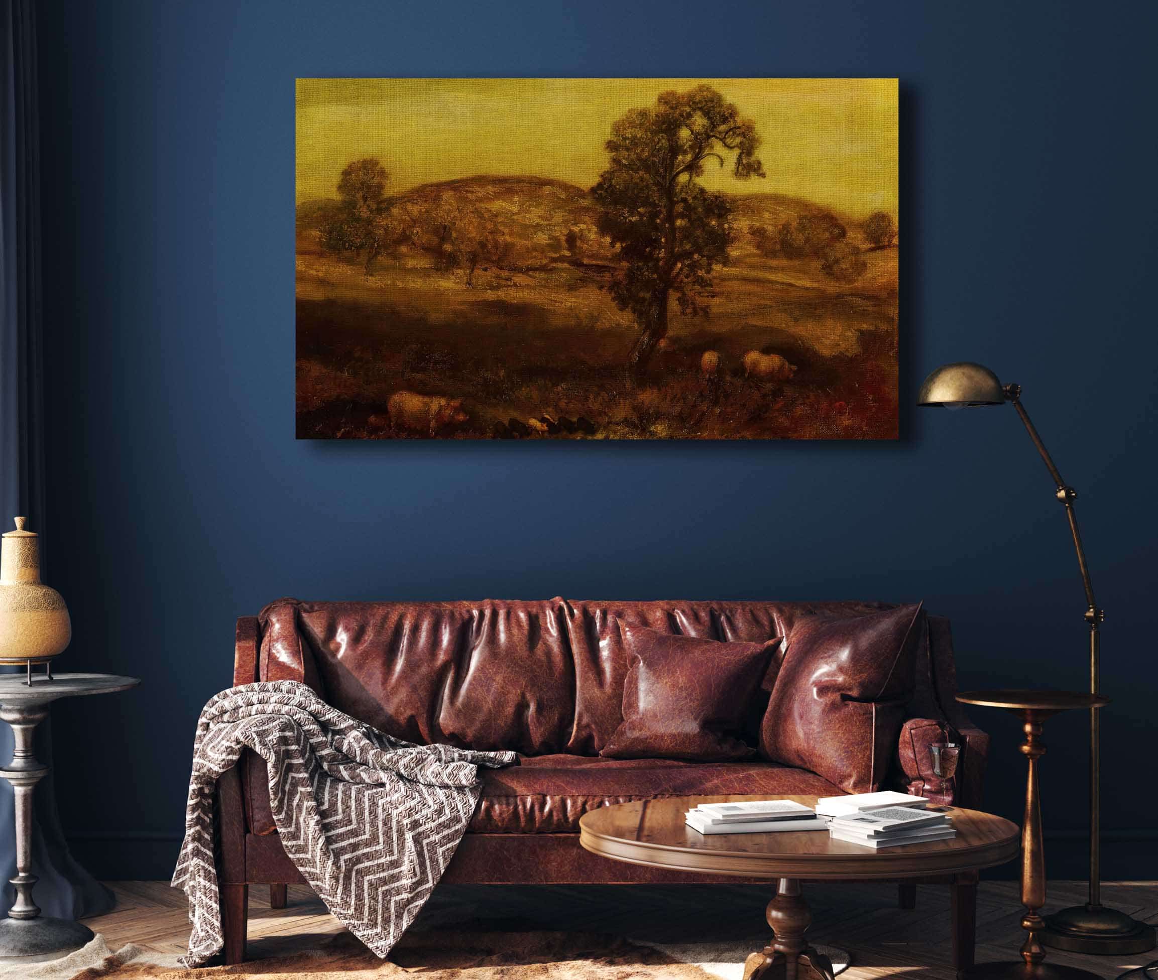 Landscape With Pigs Autumn Landscape by Arthur Bowen Davies - Image 4